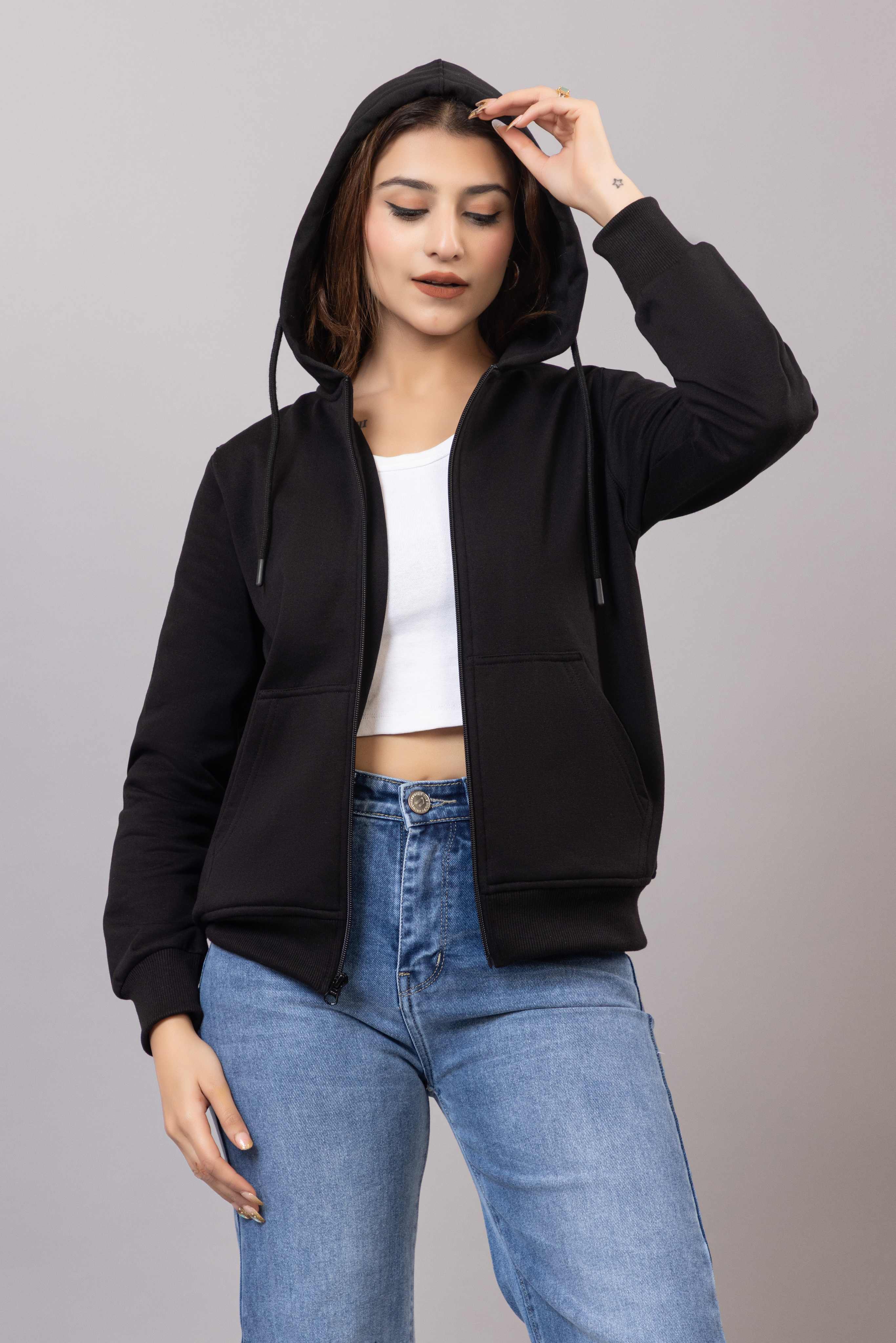 Black winter warm hoodies with ultimate comfort