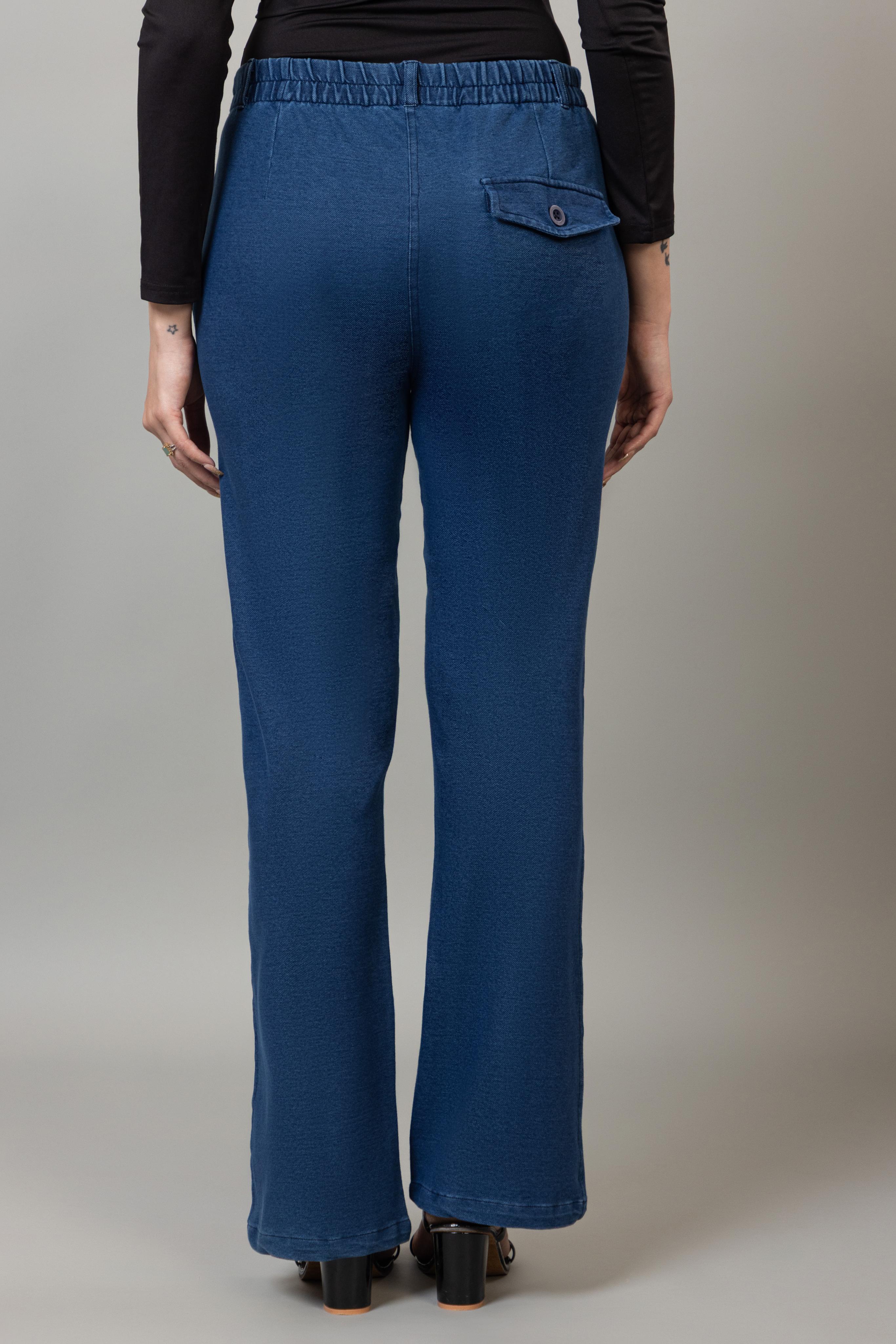 Light blue denim straight pant