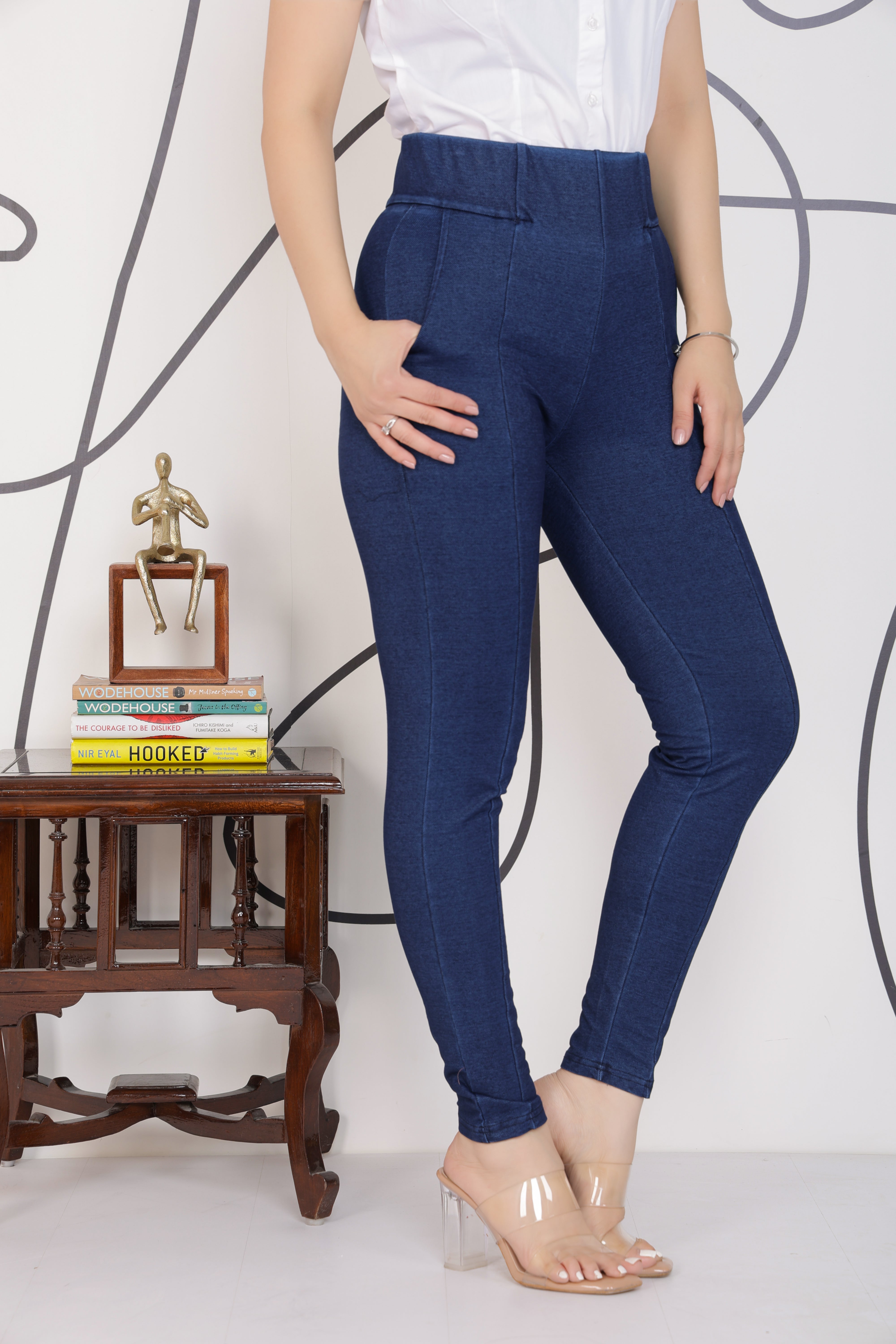 Blue denim jegging