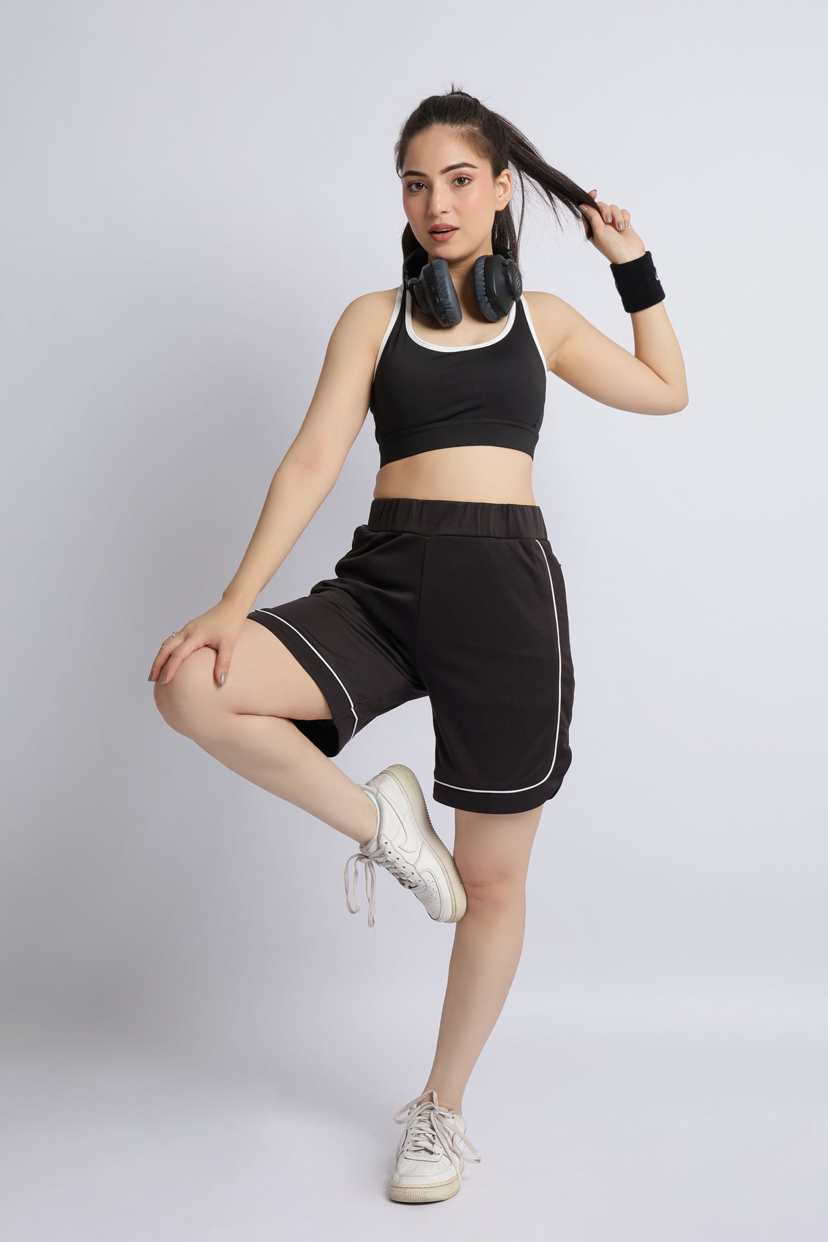 Black active everyday shorts