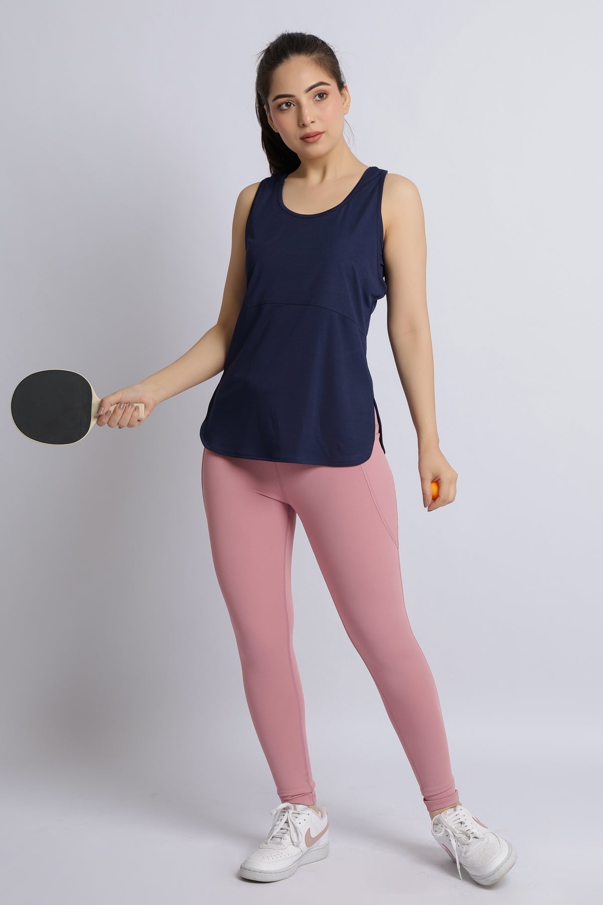 Navy active racer back vest