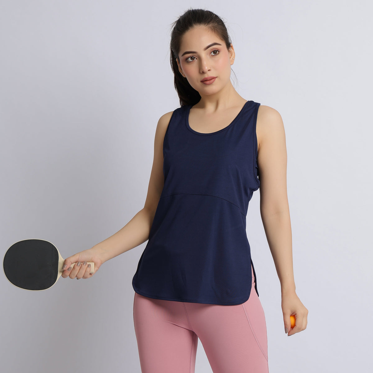 Navy active racer back vest