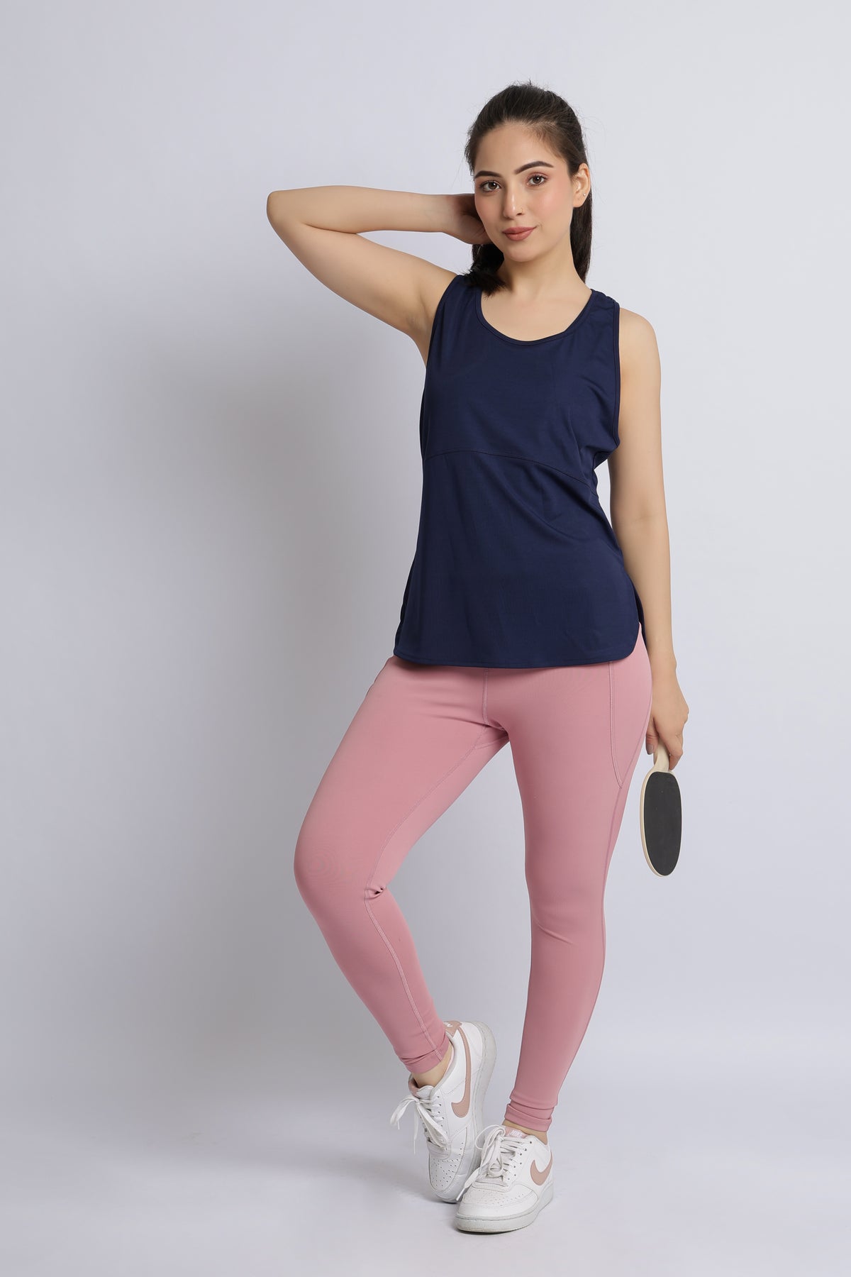 Navy active racer back vest
