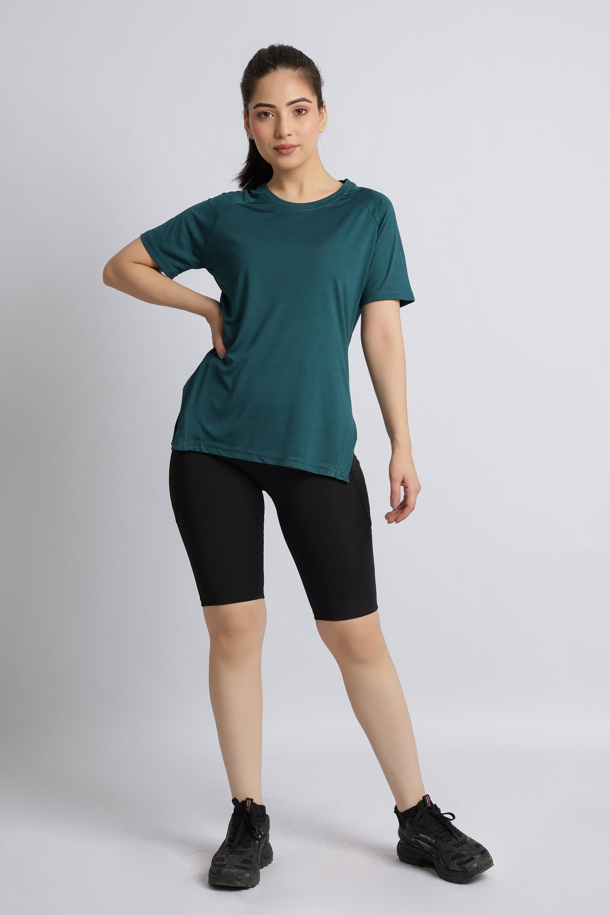 Teal active regular tshirt