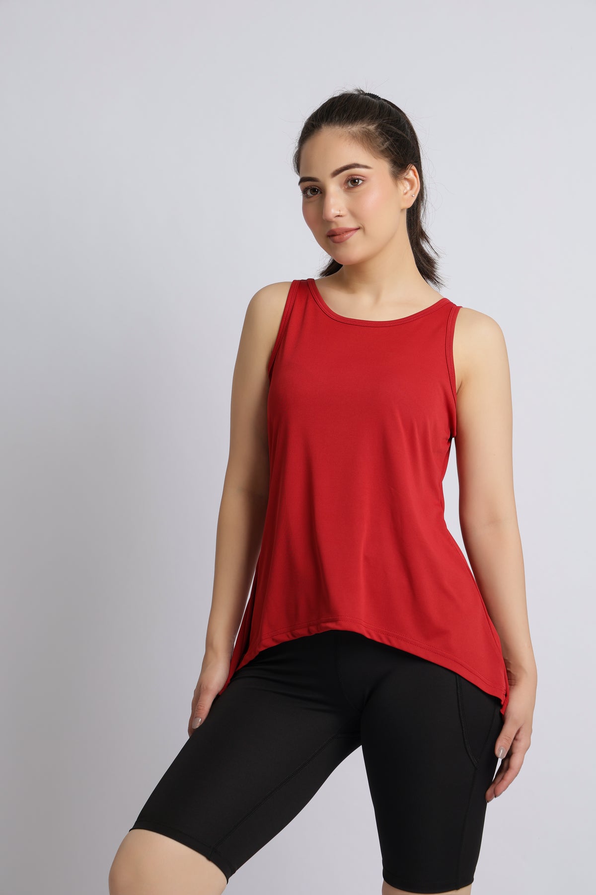 Red active flare vest