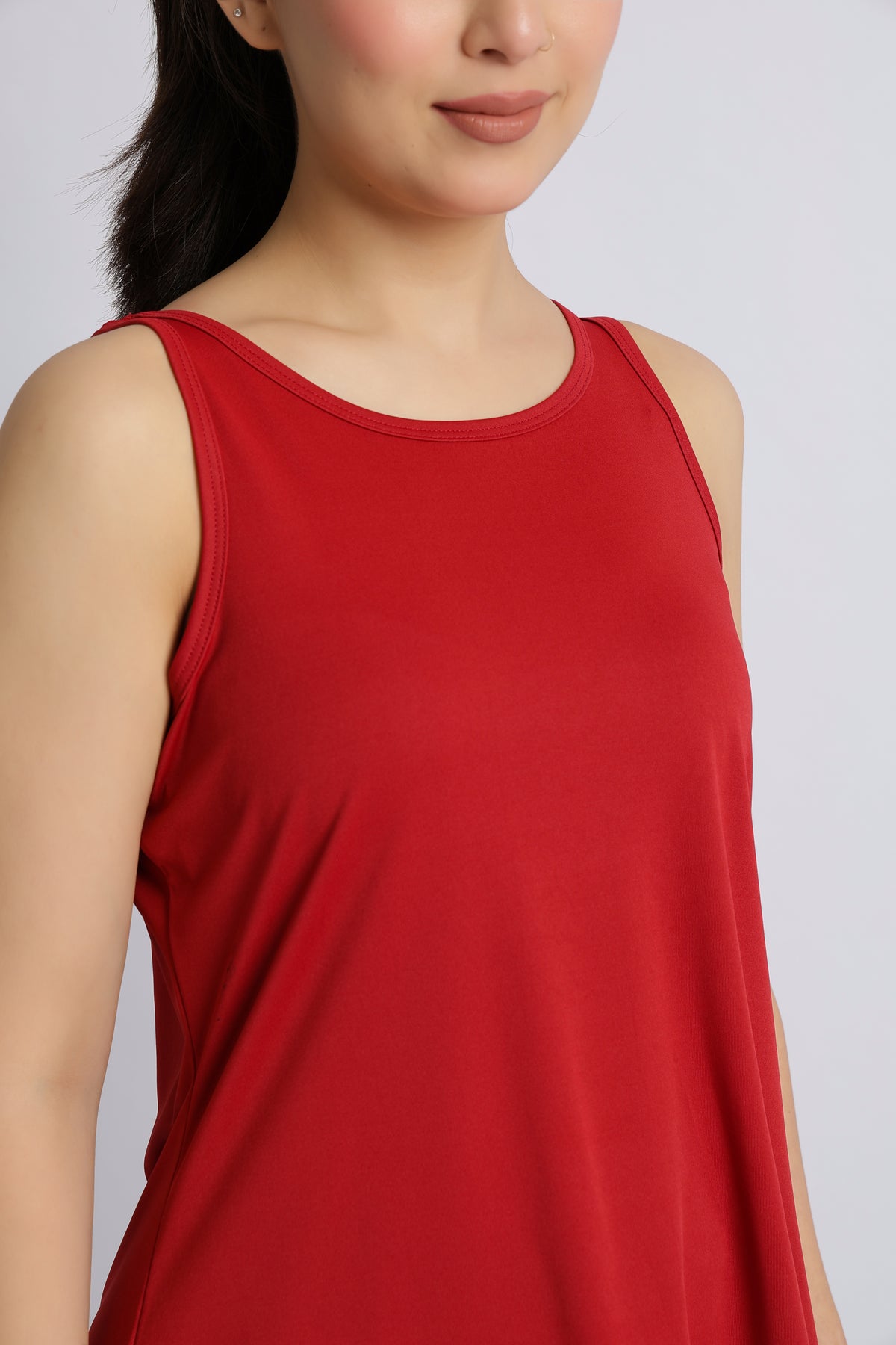Red active flare vest