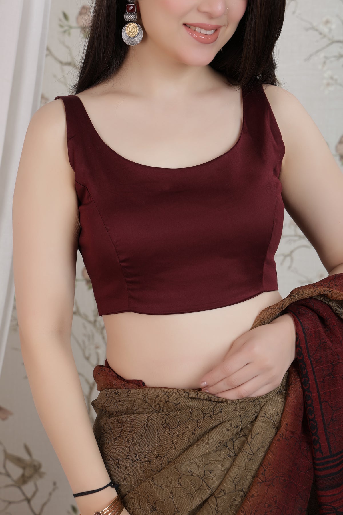 Wine blouse made from premium cotton