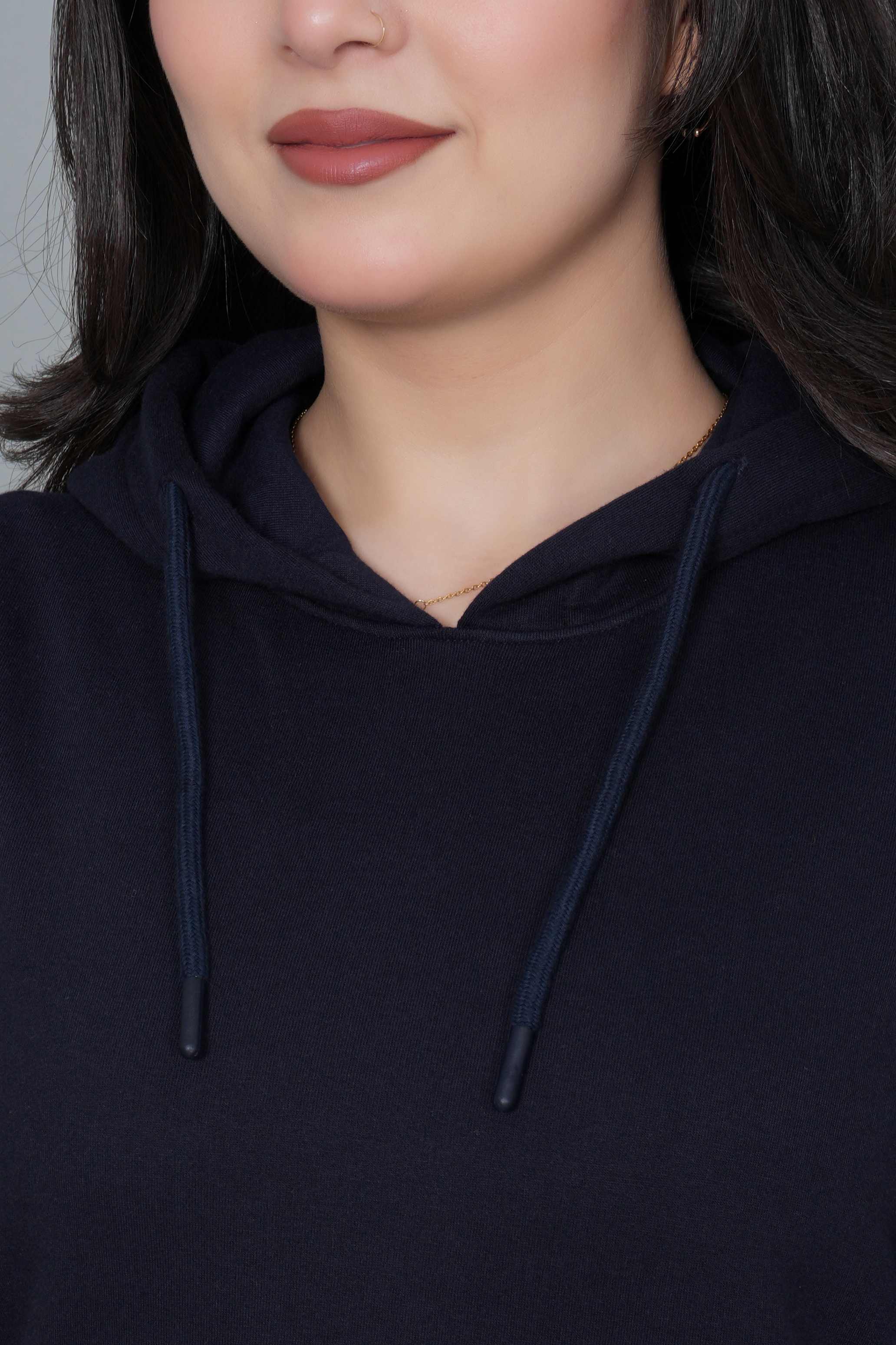 Navy winter warm hoodies without zip with ultimate comfort