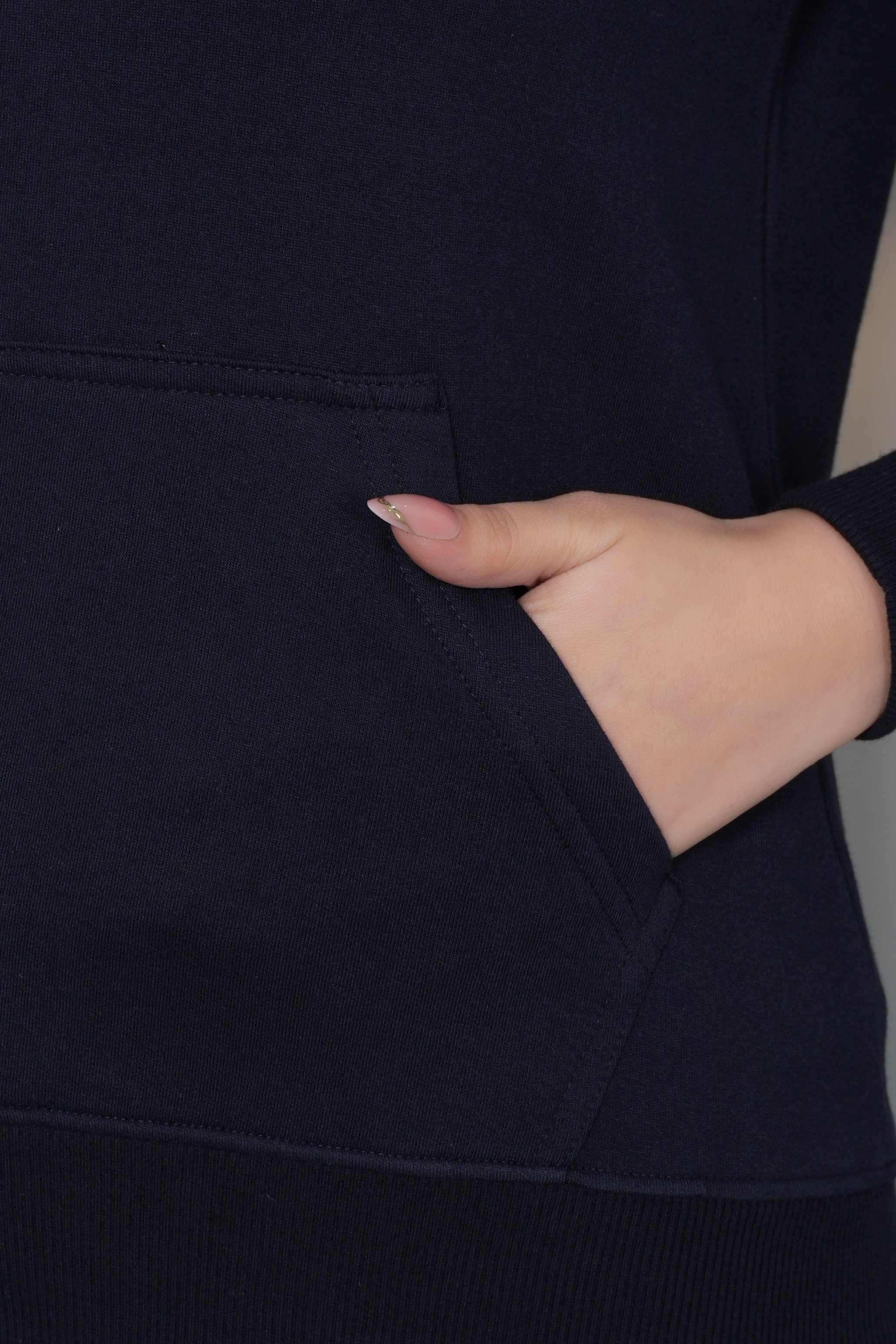 Navy winter warm hoodies without zip with ultimate comfort