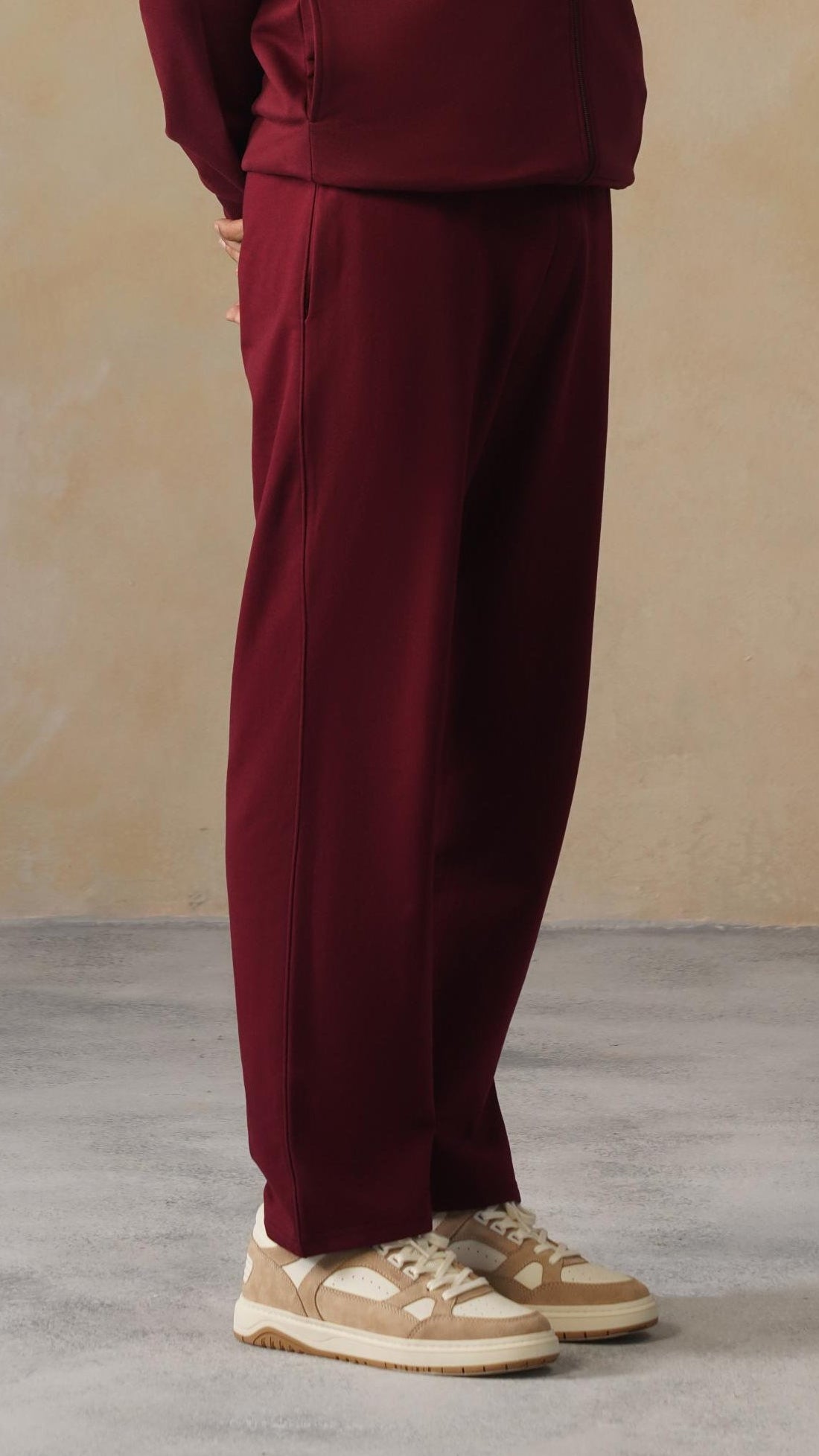 Wine men winter straight fit pants
