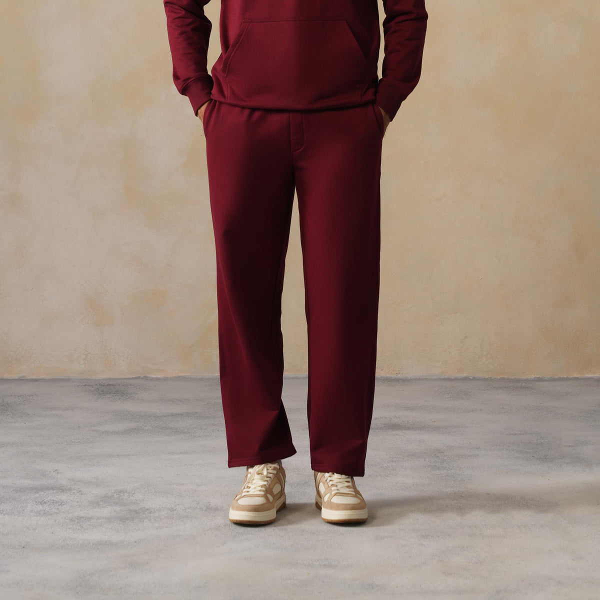 Wine men winter straight fit pants