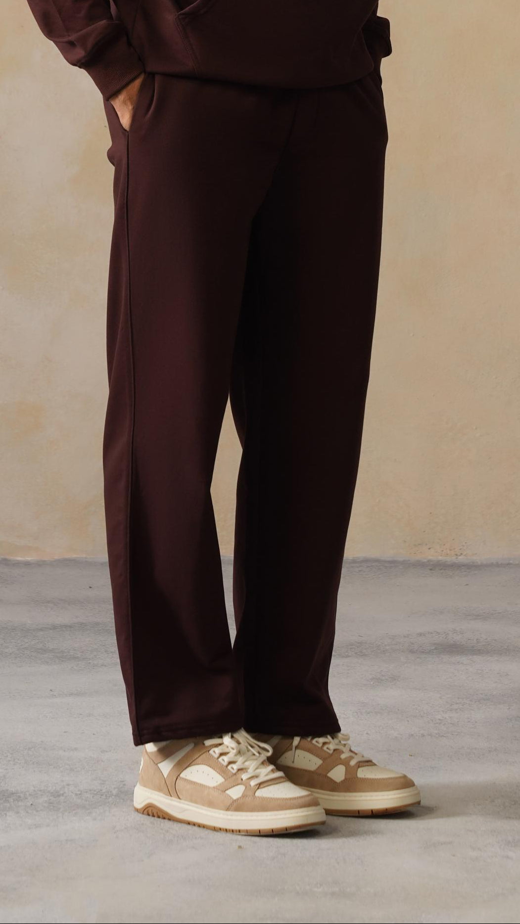 Coffee men winter straight fit pants