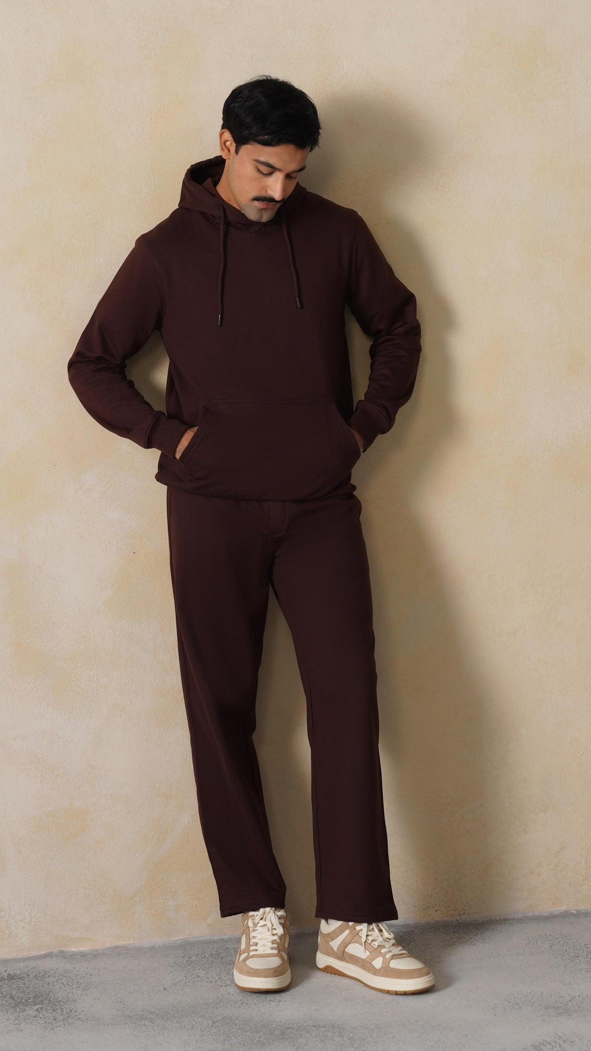 Coffee men winter straight fit pants