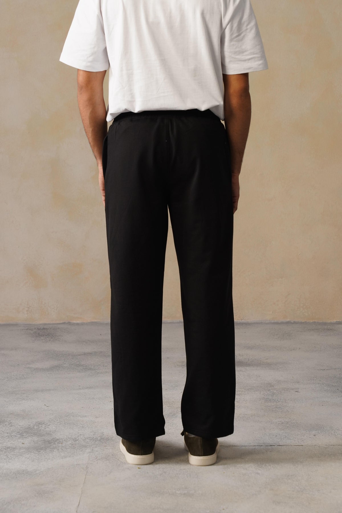 Black men winter straight fit pants