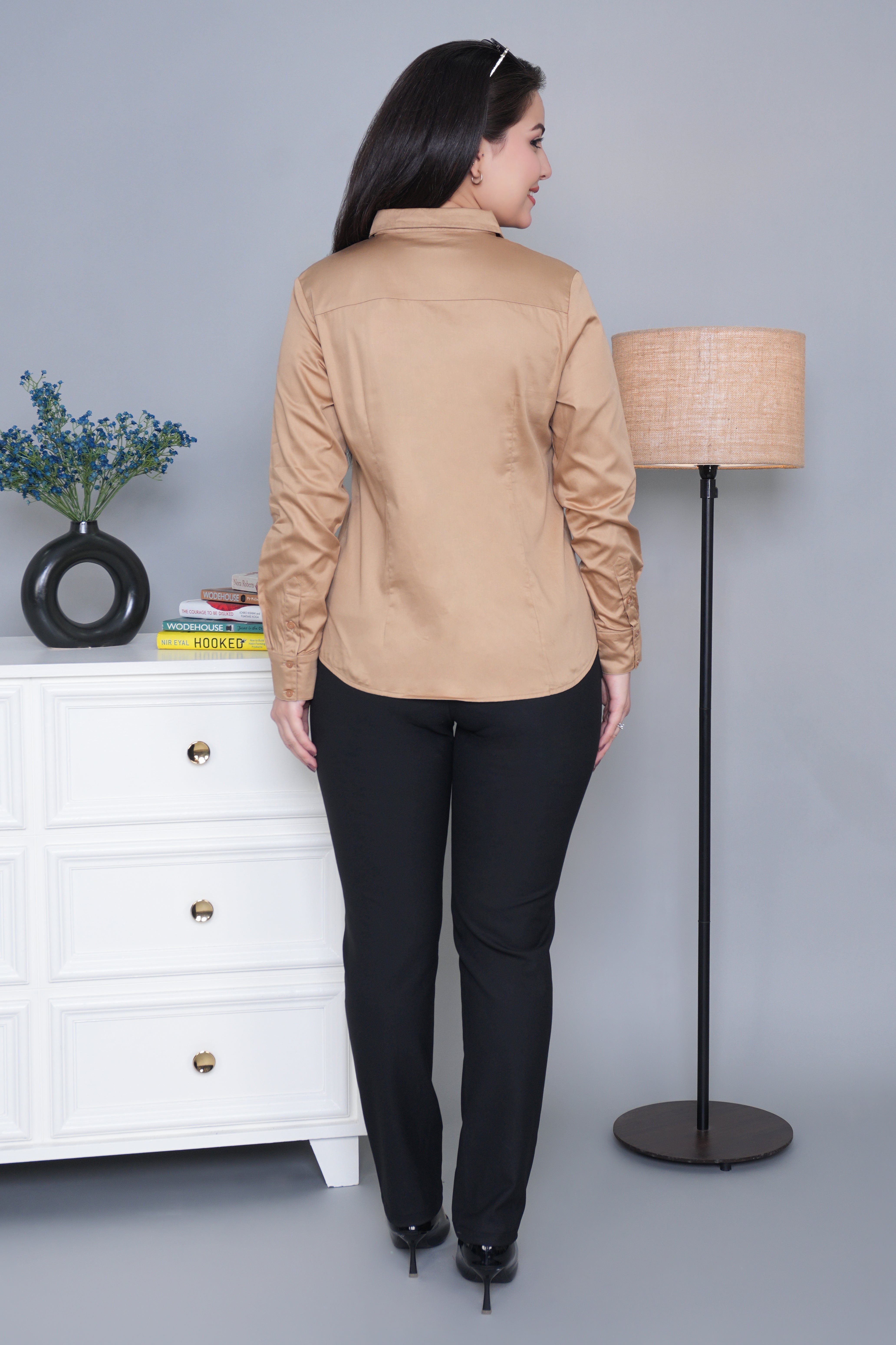 Beige cotton shirt