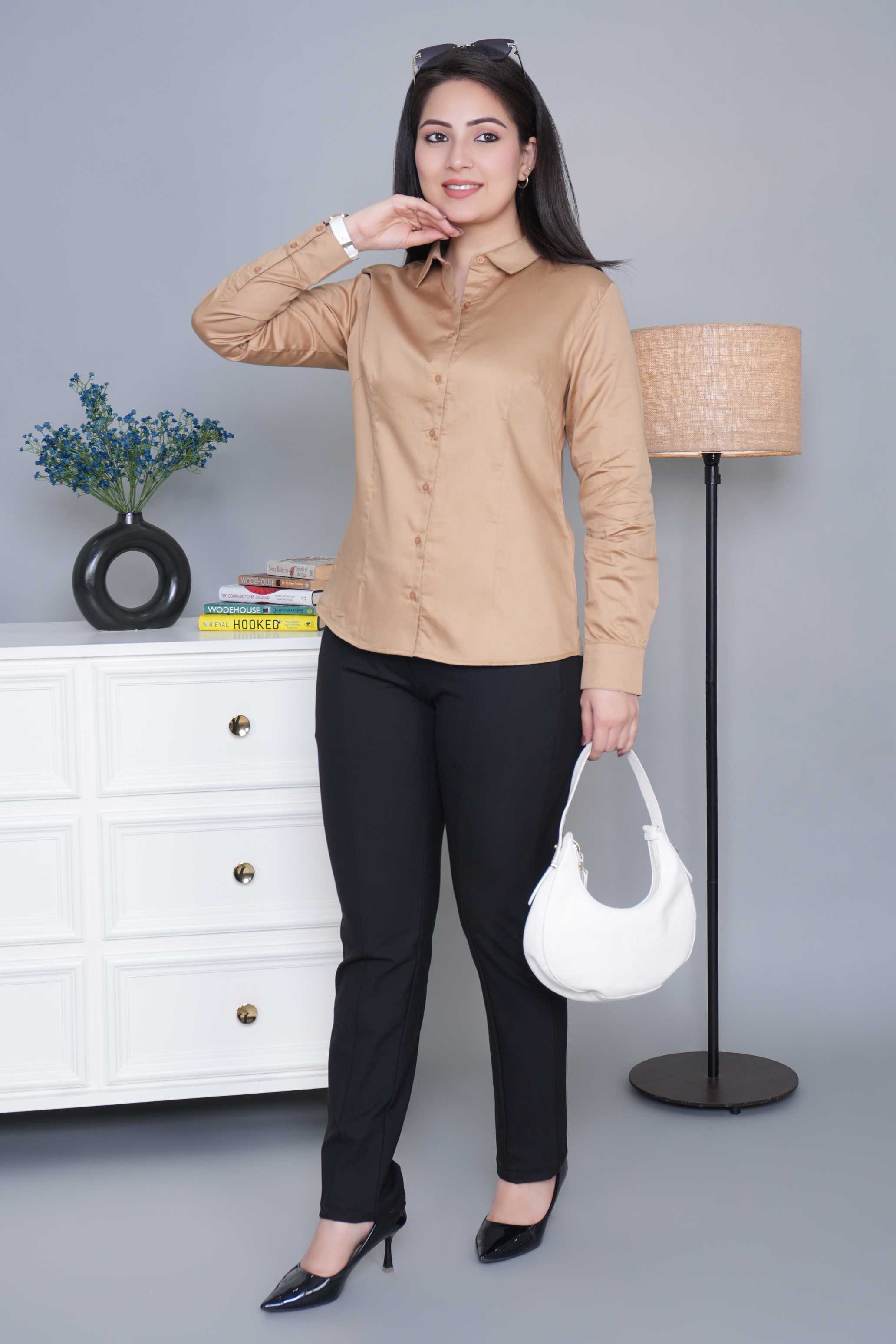 Beige cotton shirt