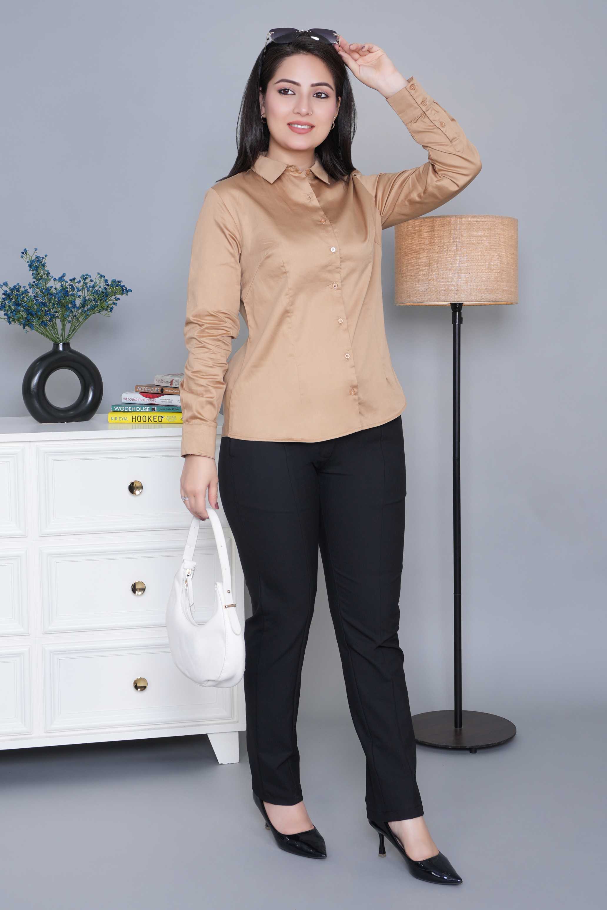 Beige cotton shirt