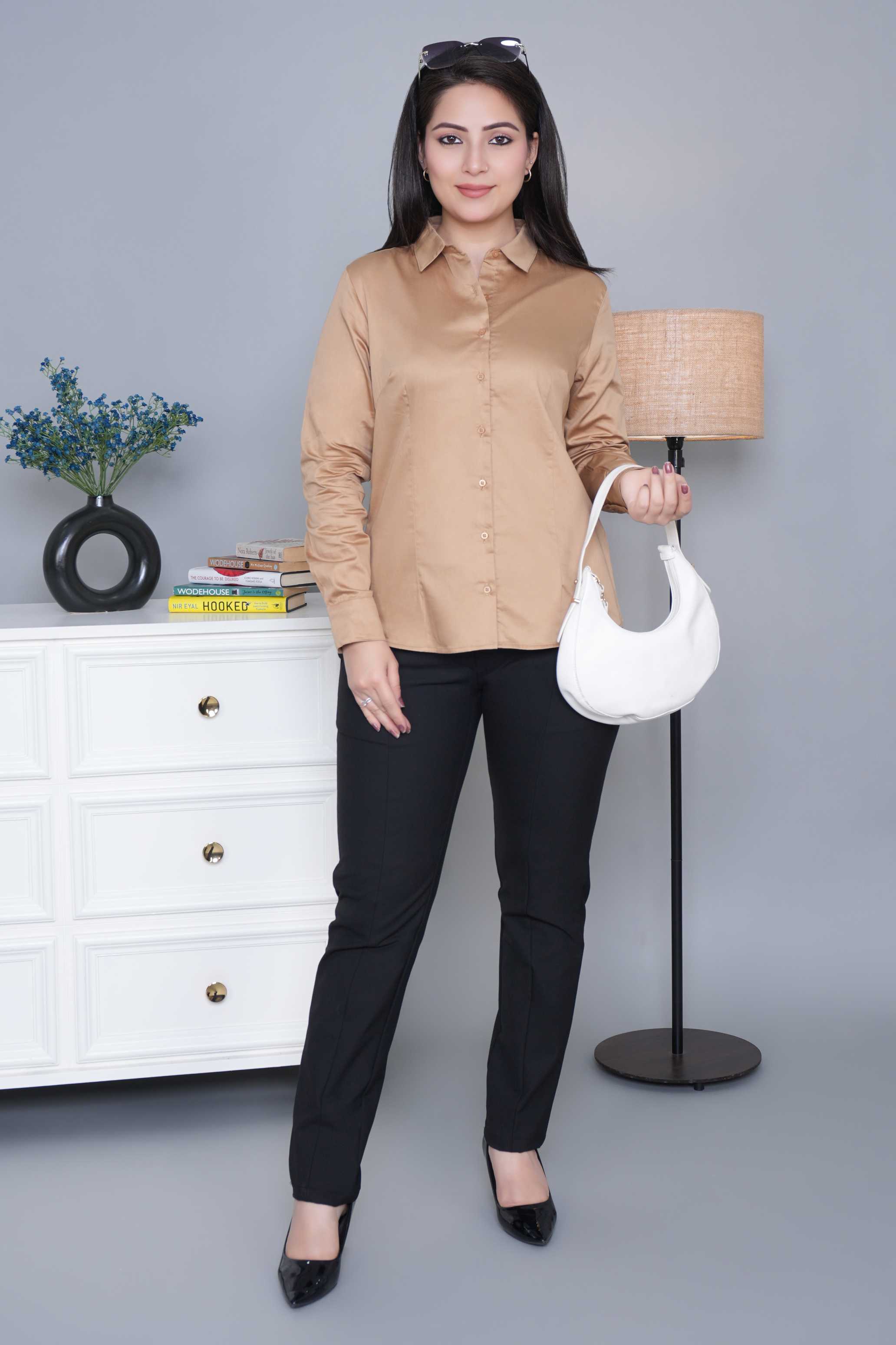 Beige cotton shirt