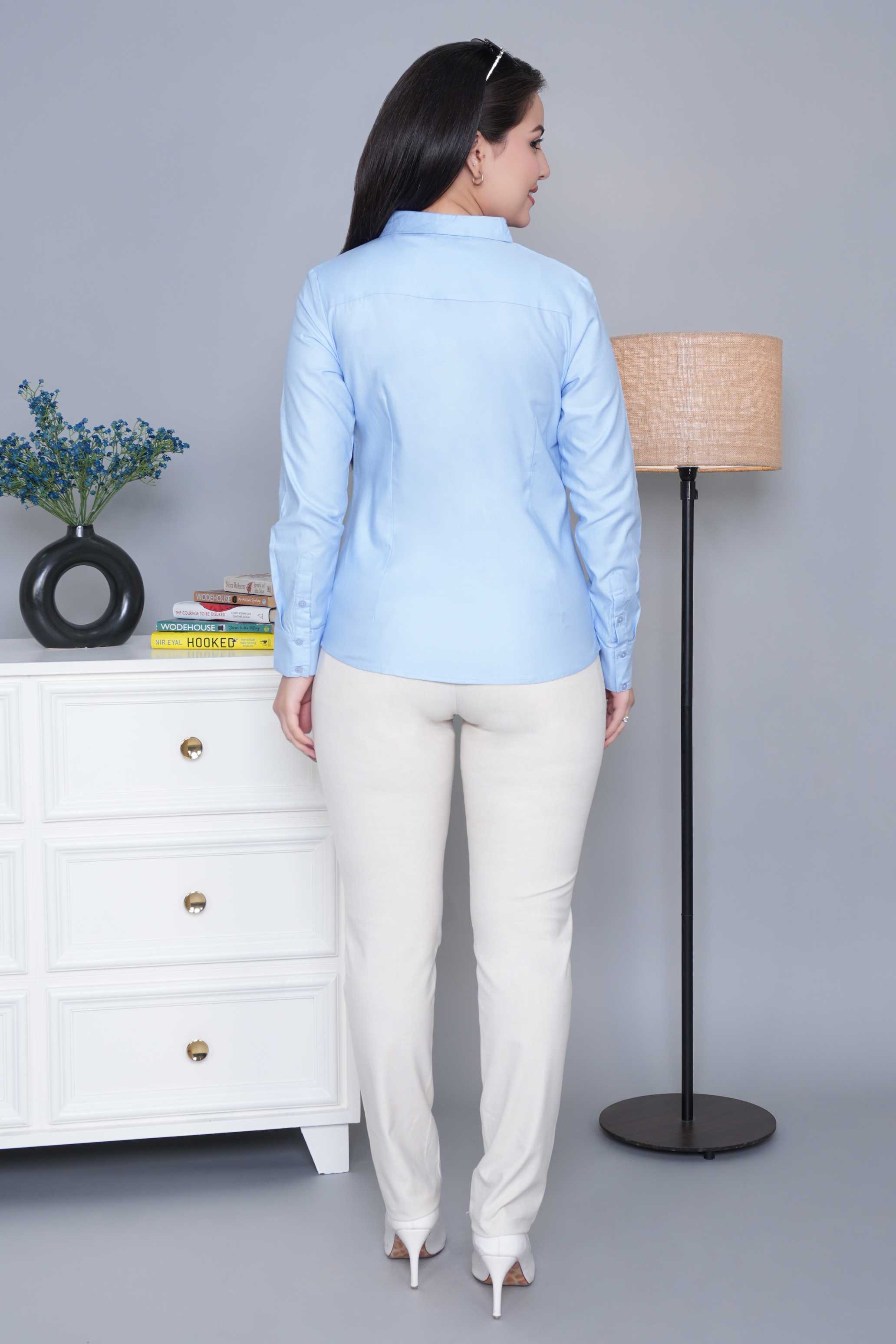 Sky blue cotton shirt