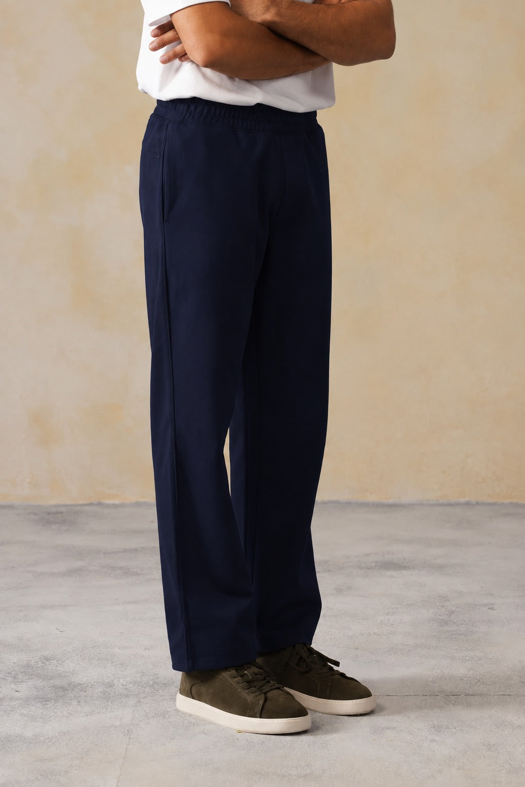 Navy men winter straight fit pants