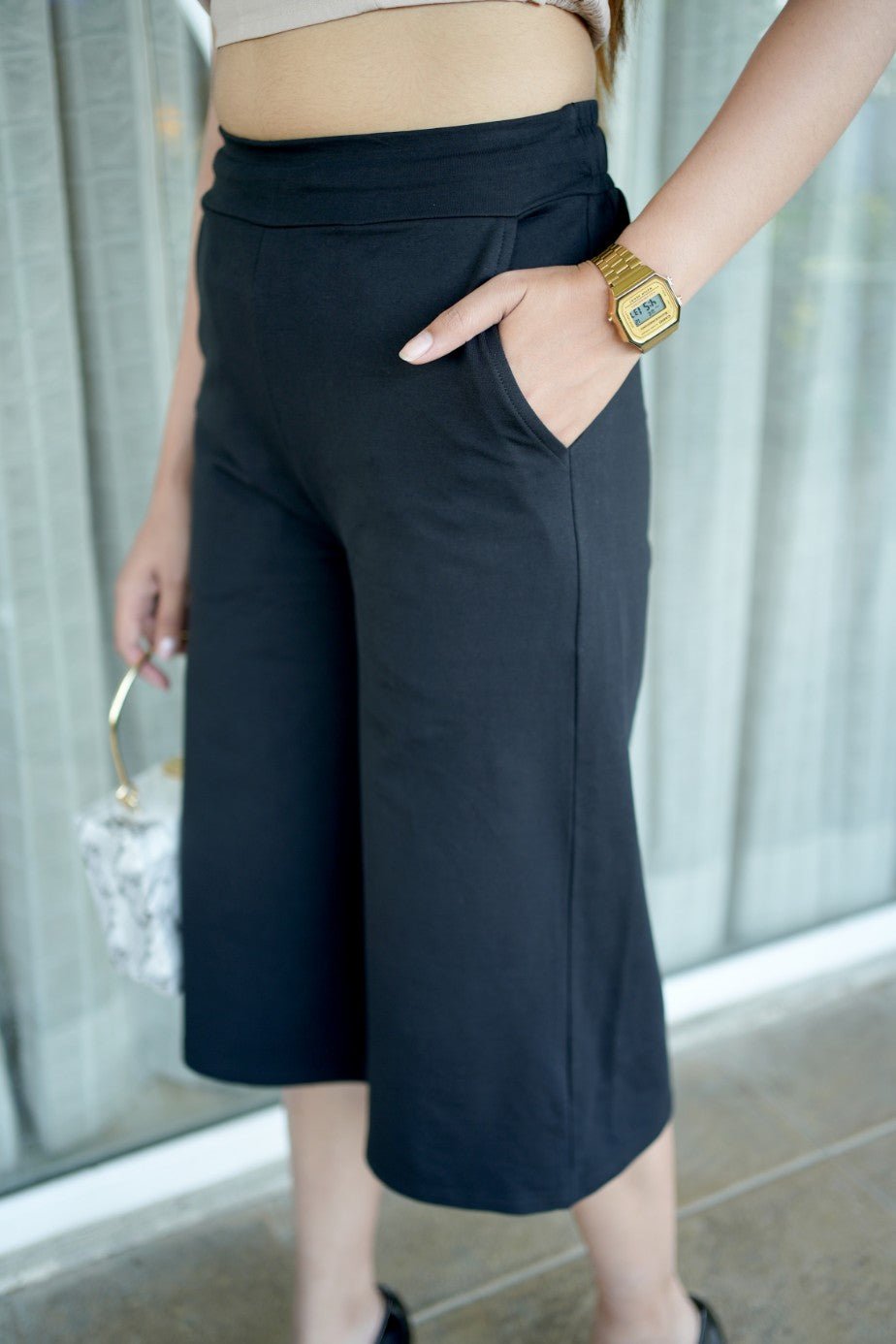 All day Black formal capris | 100% US cotton Lycra -