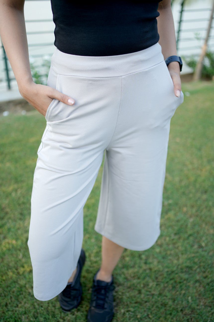 All day Light Grey formal capris | 100% US cotton Lycra -