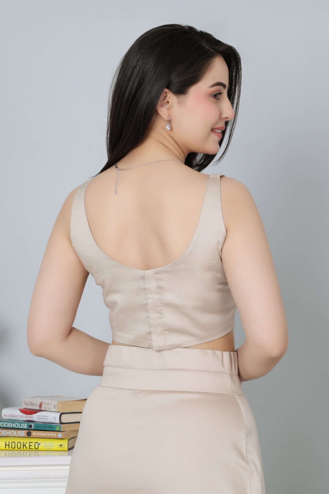 Beige blouse made from premium cotton - Blouse