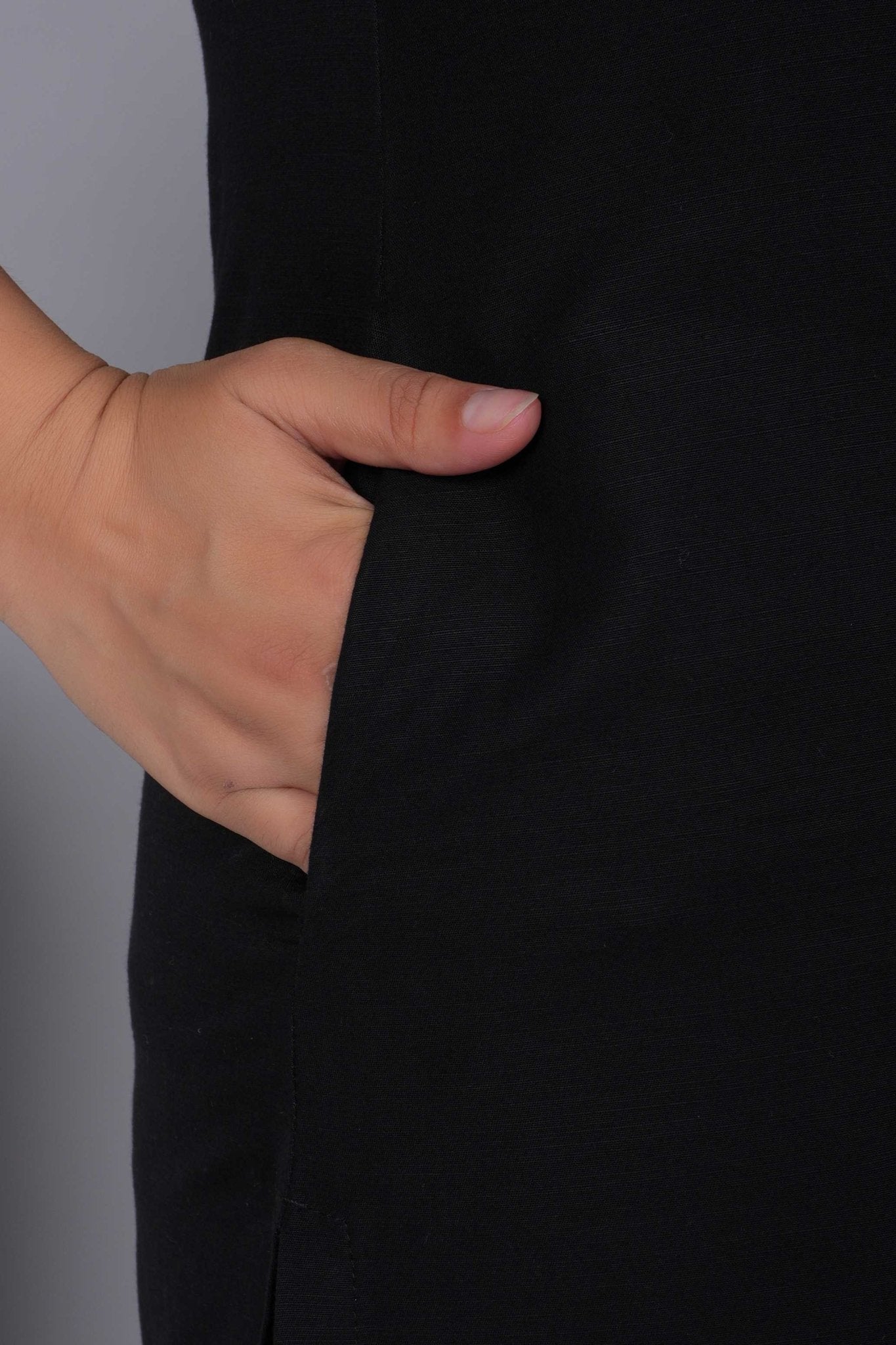 Black 100% Premium Long Kurta - Long kurta