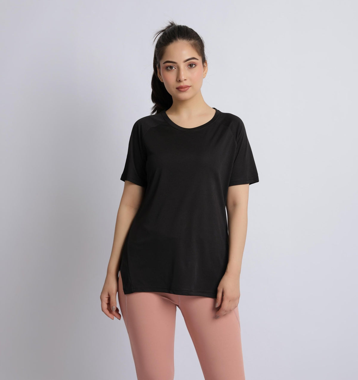Black active regular tshirt -Active regular tshirt