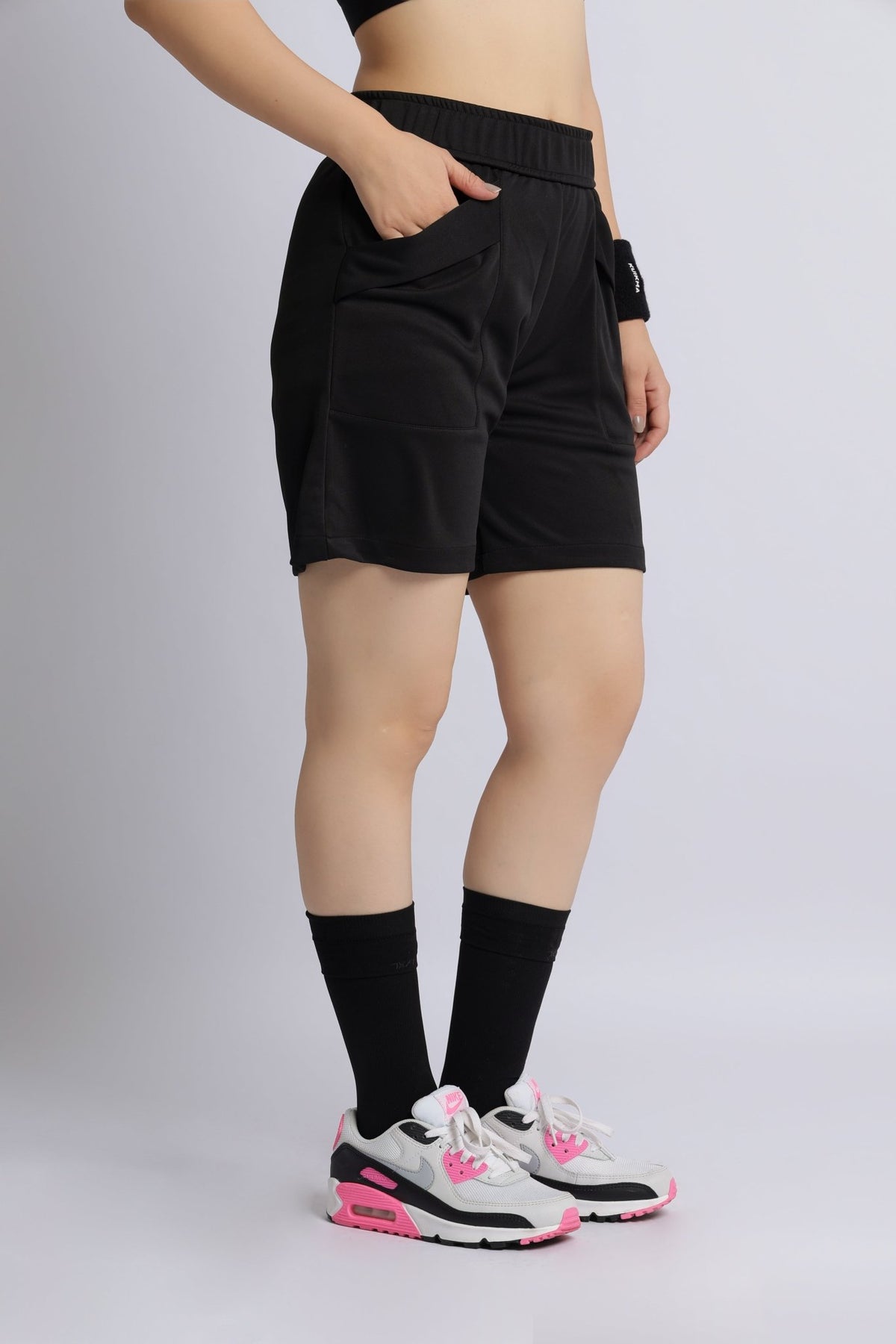 Black active relax shorts -Active relax shorts