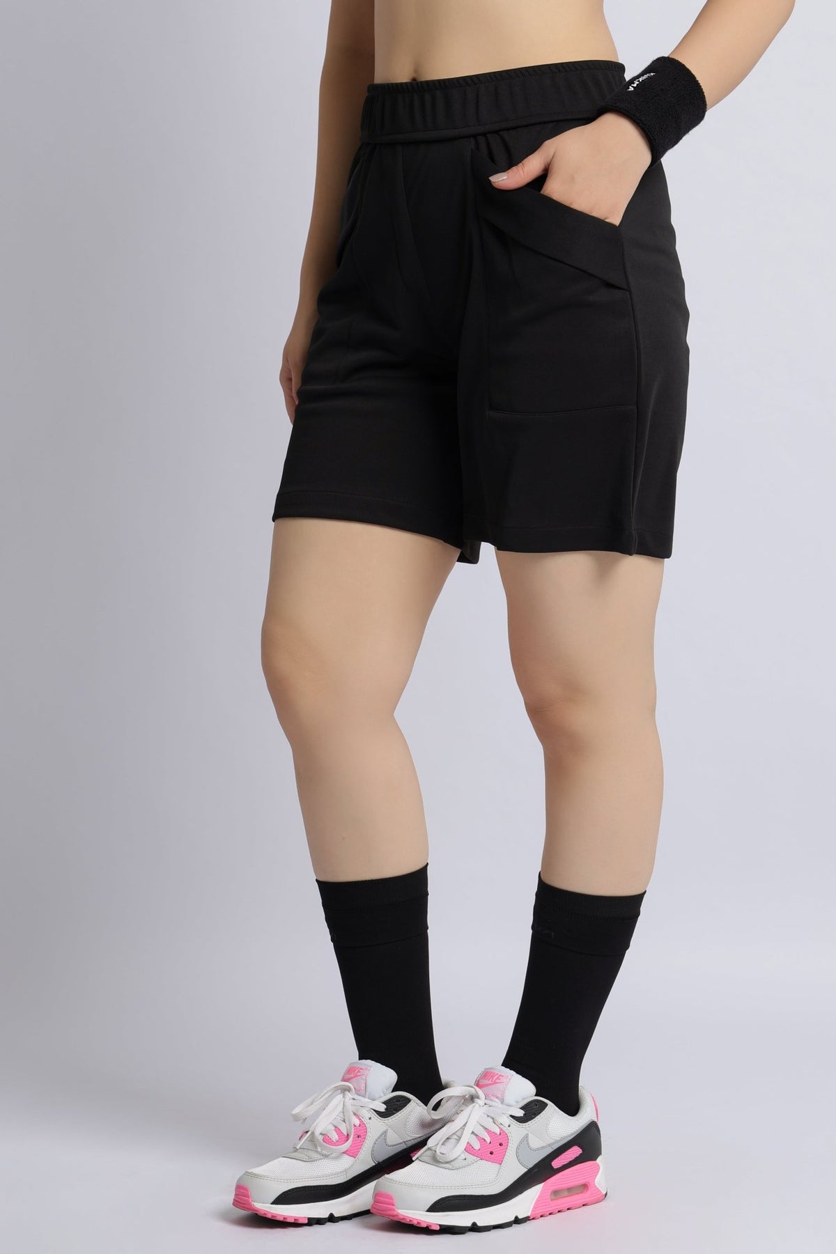 Black active relax shorts -Active relax shorts