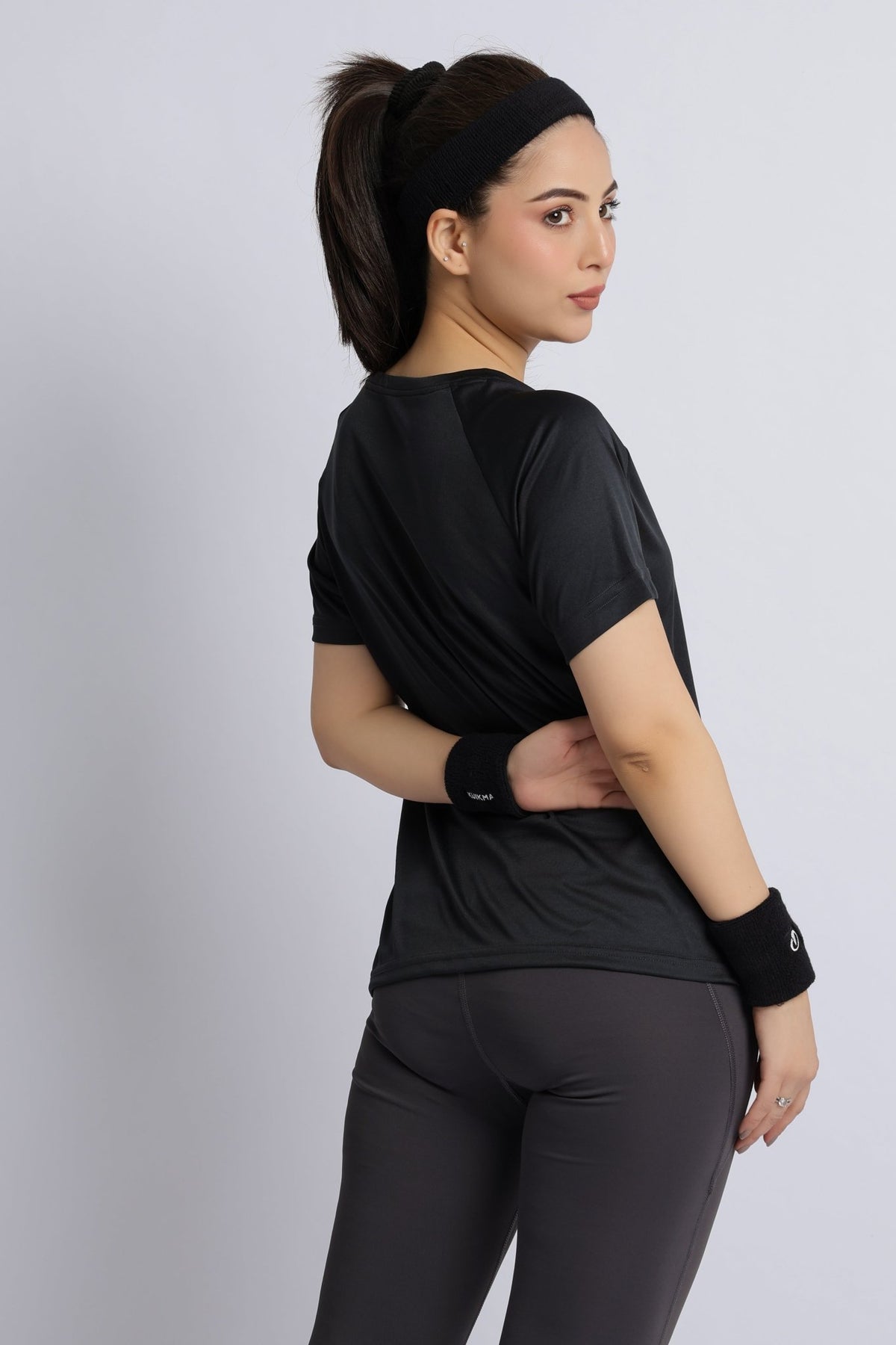 Black active relax tshirt -Active relax t shirt