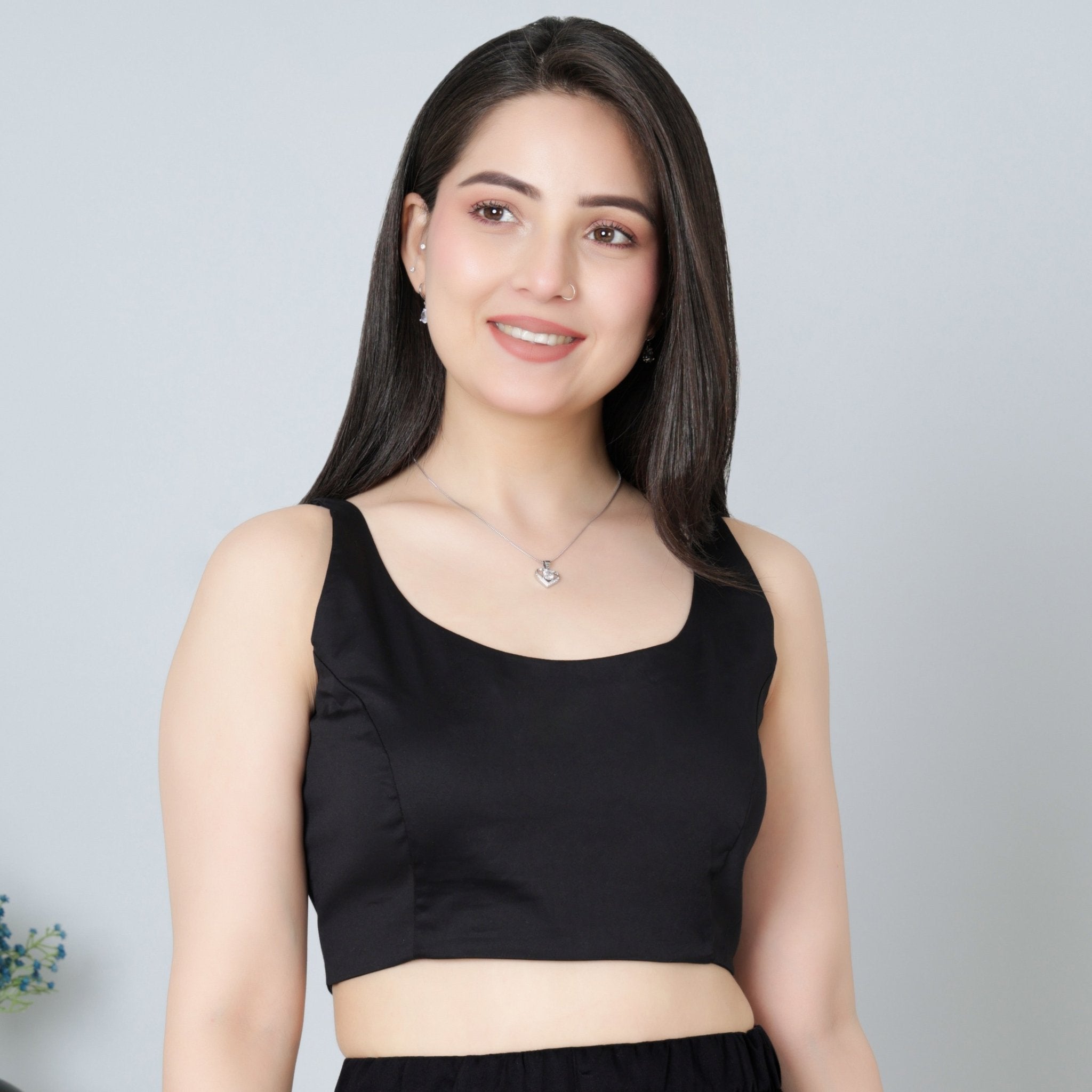Black blouse made from premium cotton - Blouse