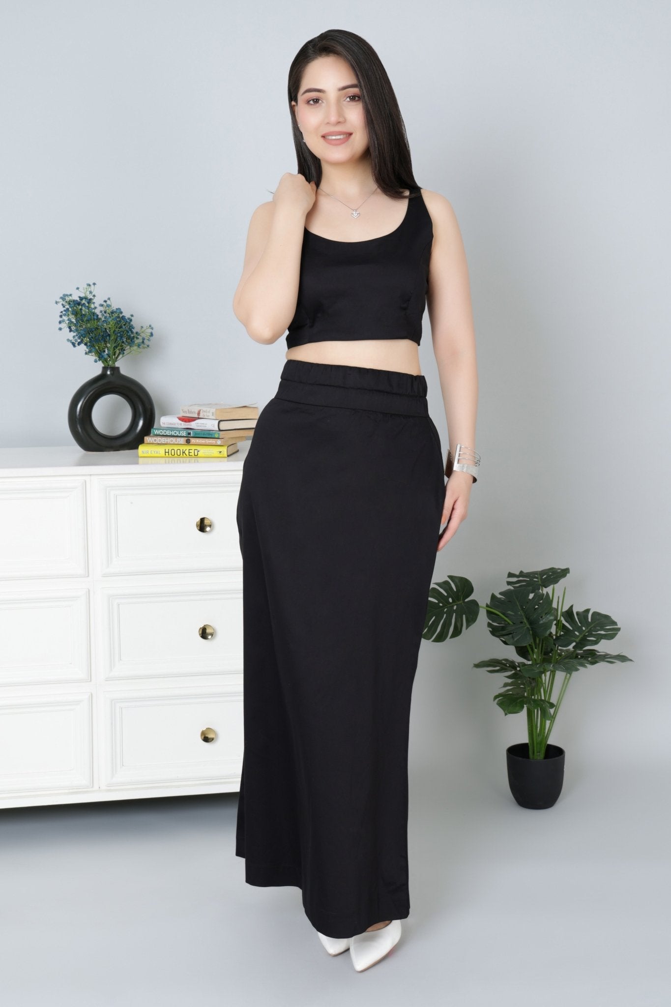 Black blouse made from premium cotton - Blouse
