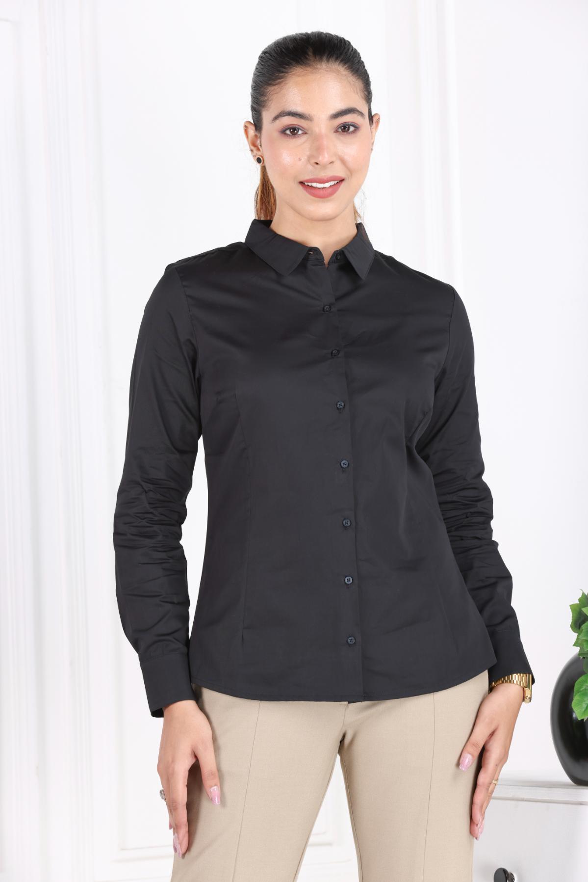 Black Cotton Shirt - Cotton shirt
