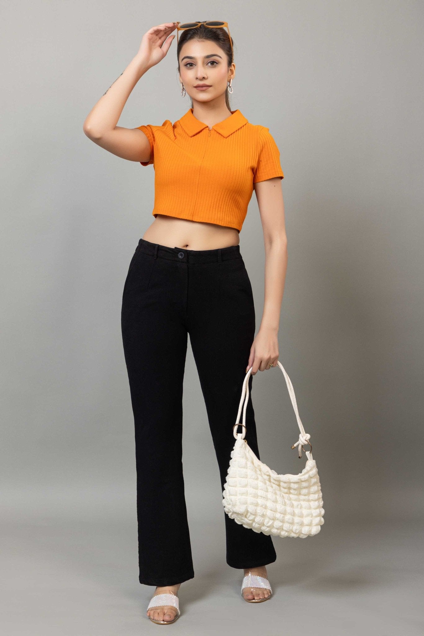 Black denim bootcut flare pant - Denim bootcut flare pants