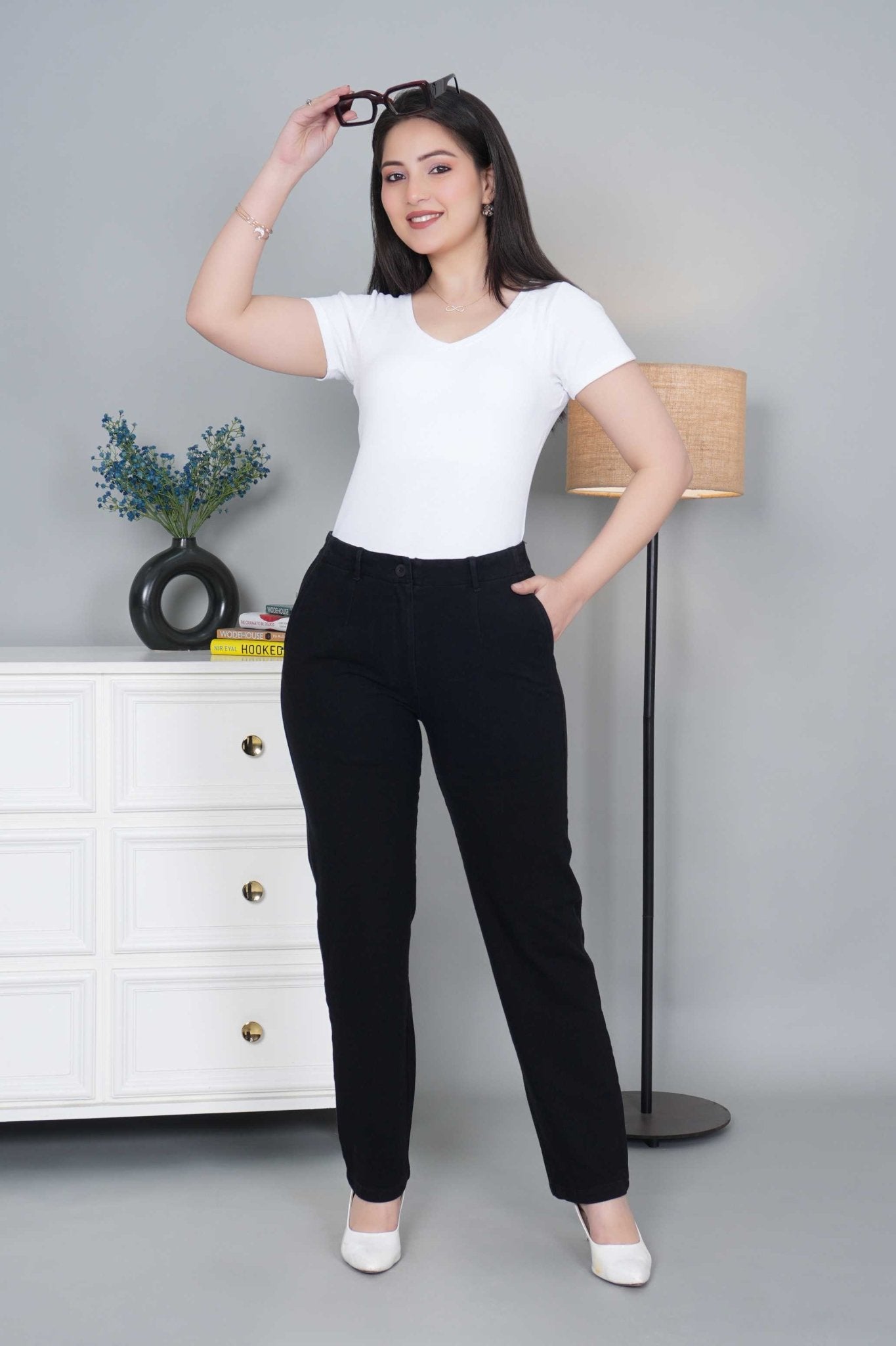 Black denim straight pant - Denim straight Pants