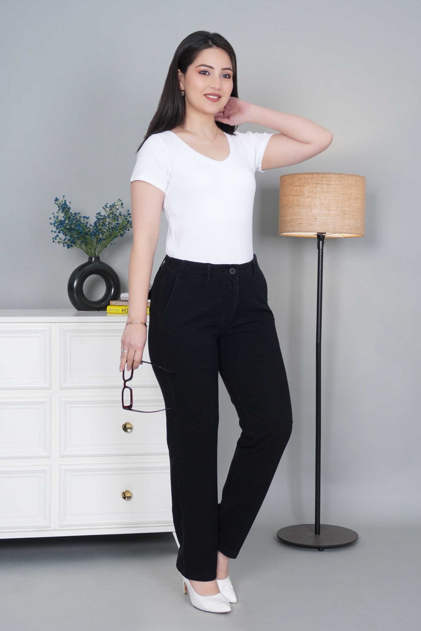 Black denim straight pant - Denim straight Pants