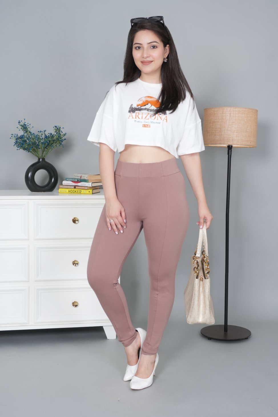 Cairo stretchable biowash USA HQ cotton jegging pant with superior elastic belt. - Milano jegging pants