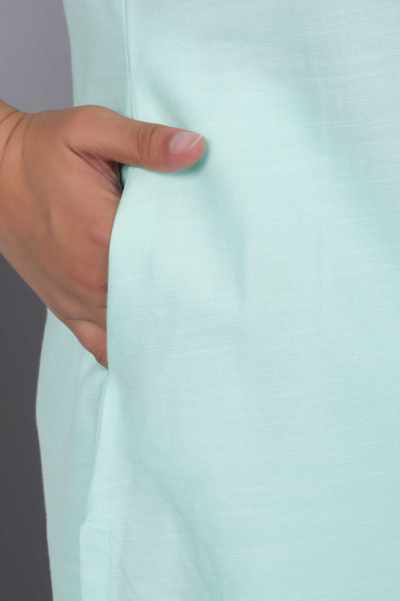 Classic Mint 100% Premium Cotton Long Kurta - Long kurta