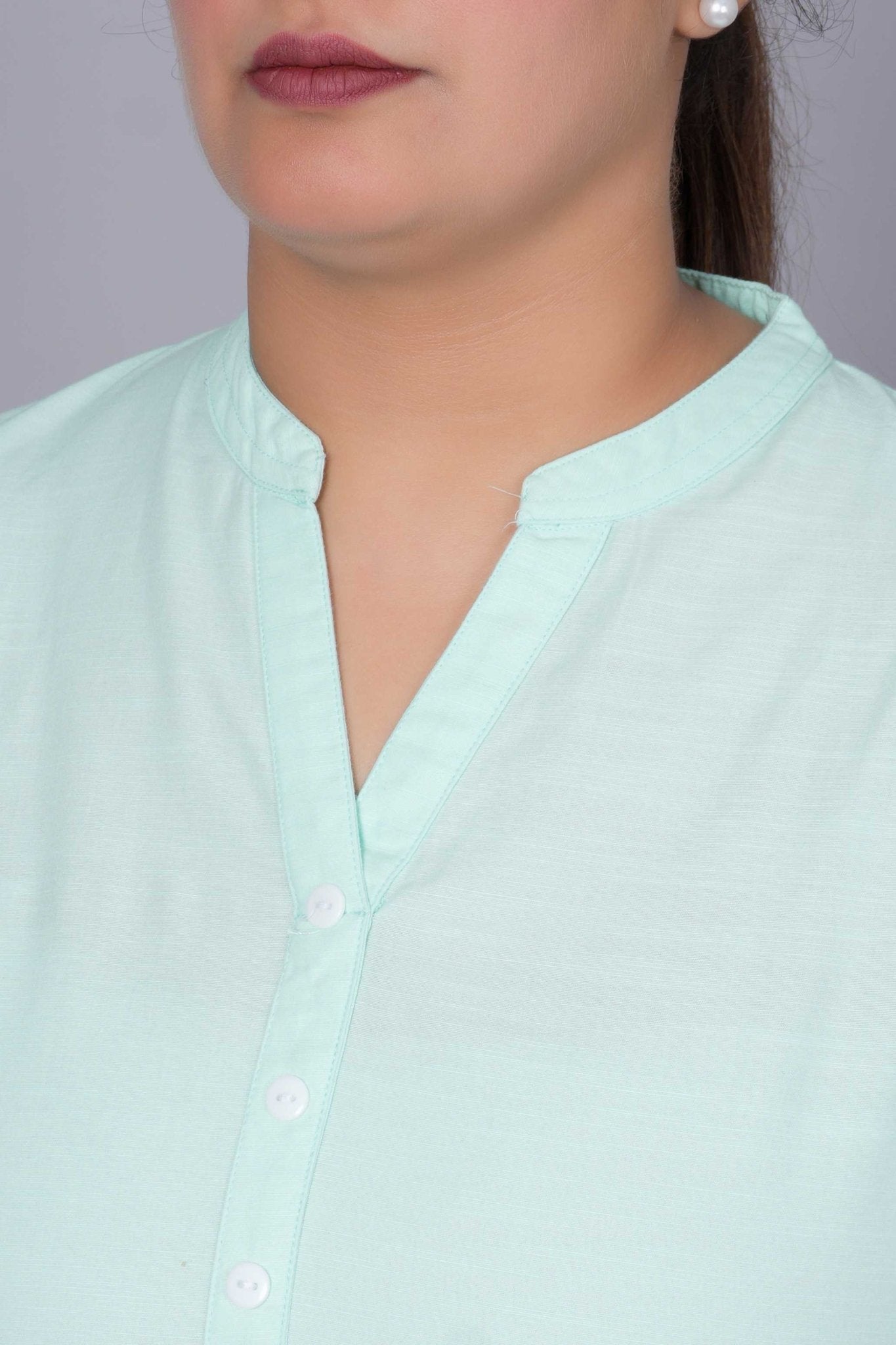 Classic Mint 100% Premium Cotton Long Kurta - Long kurta