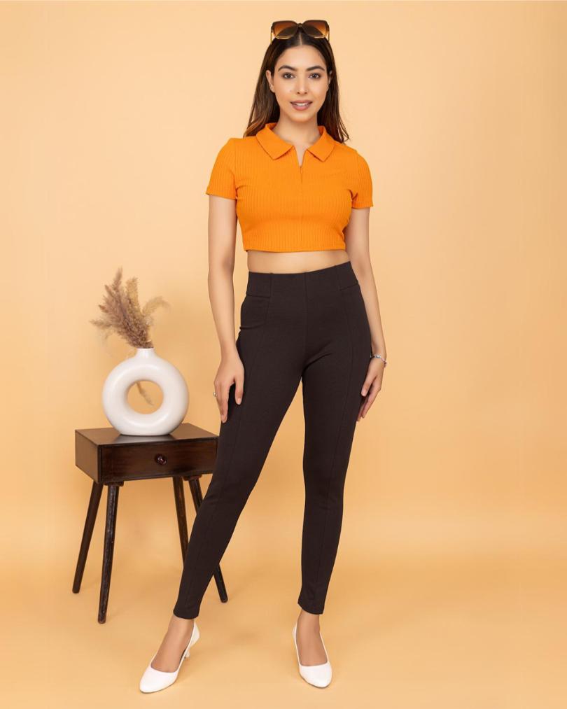 Coffee bean Jeggings -Milano jegging pants