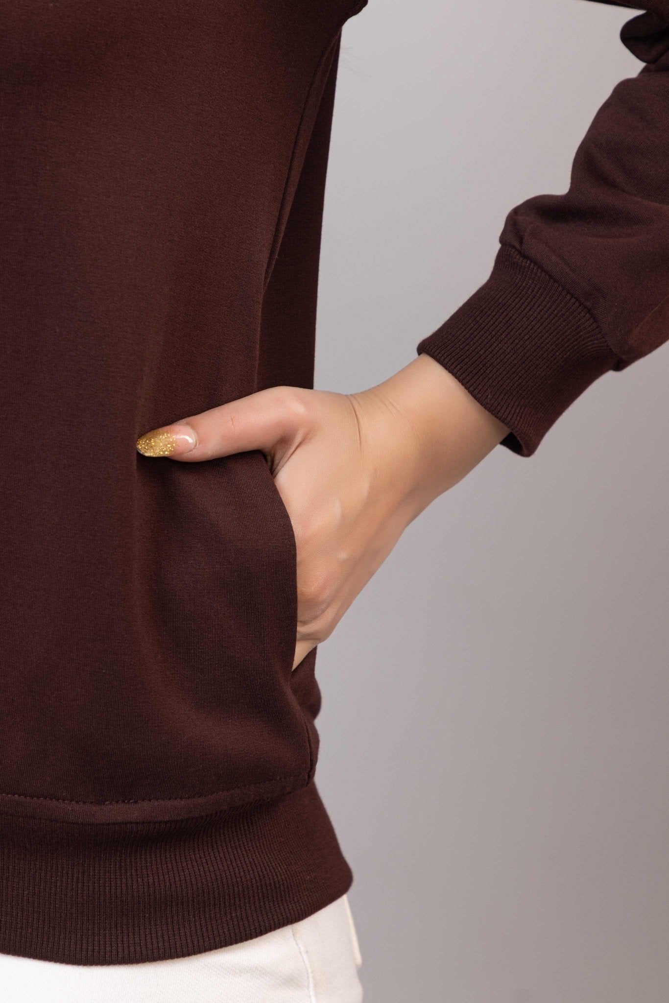 Coffee winter warm sweatshirt with ultimate comfort - Winter sweatshirt