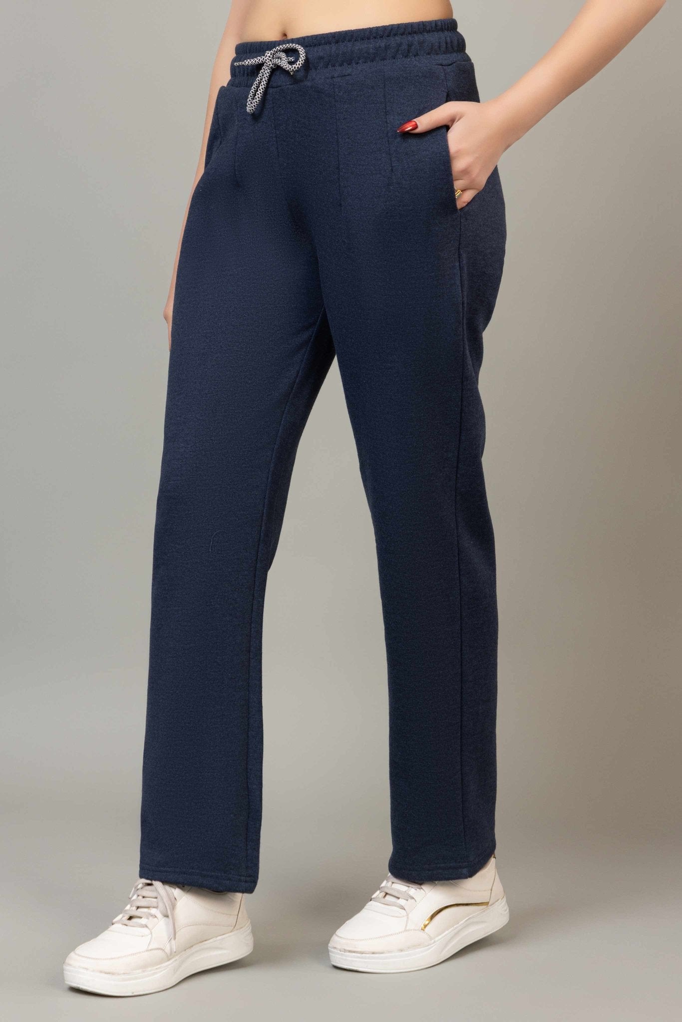 Denim winter warm straight fit pants - Winter straight pant