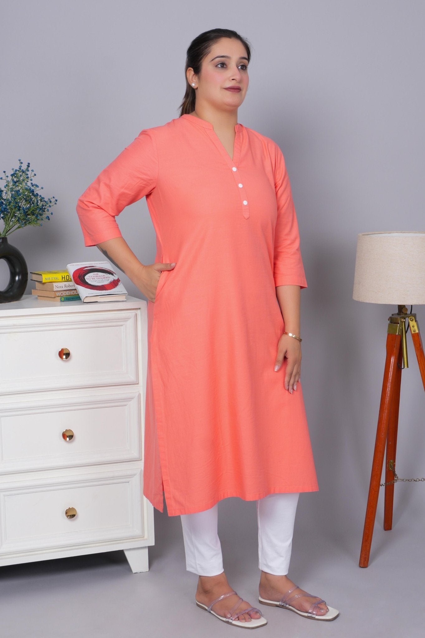 Gajri 100% Premium Cotton Long Kurta - Long kurta