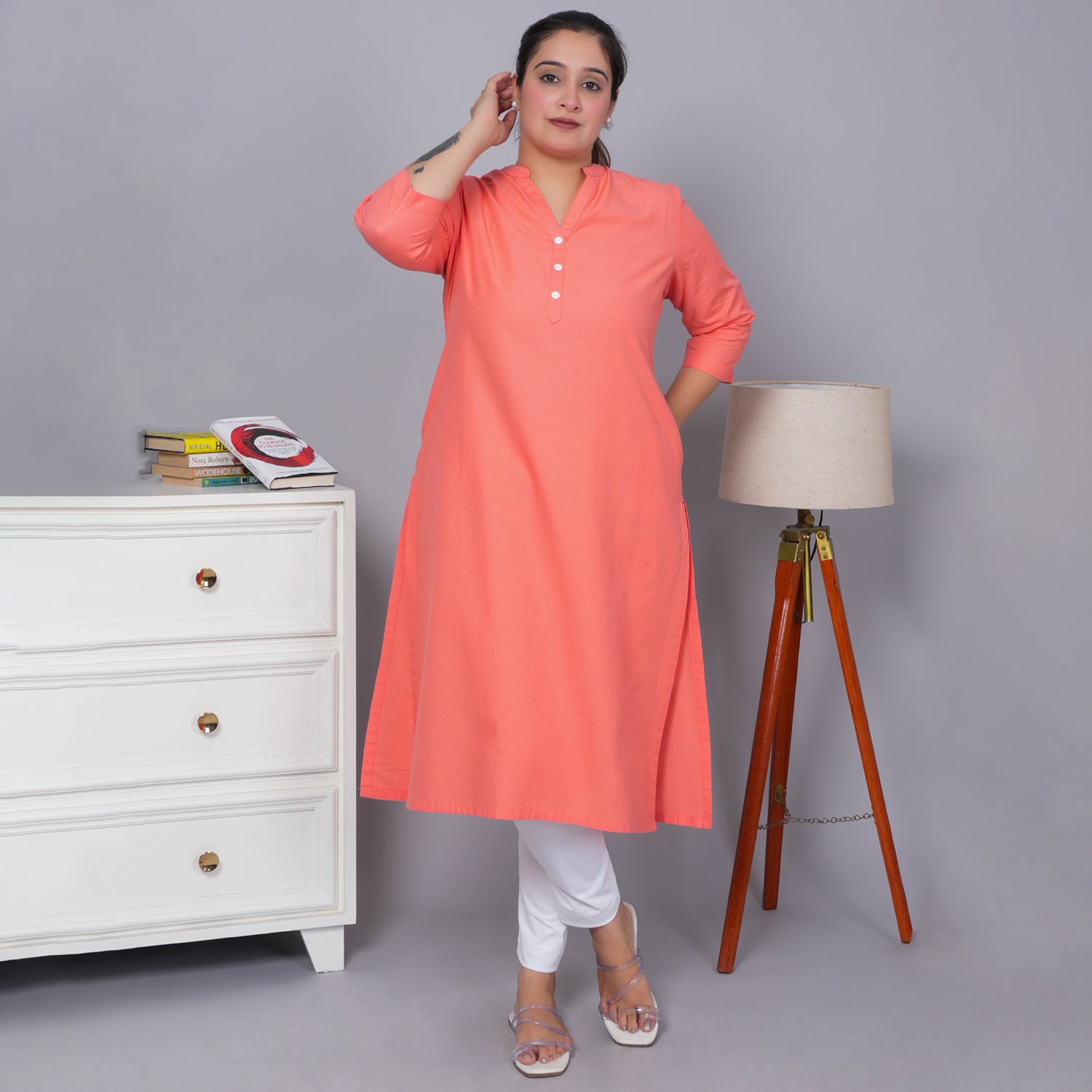 Gajri 100% Premium Cotton Long Kurta - Long kurta
