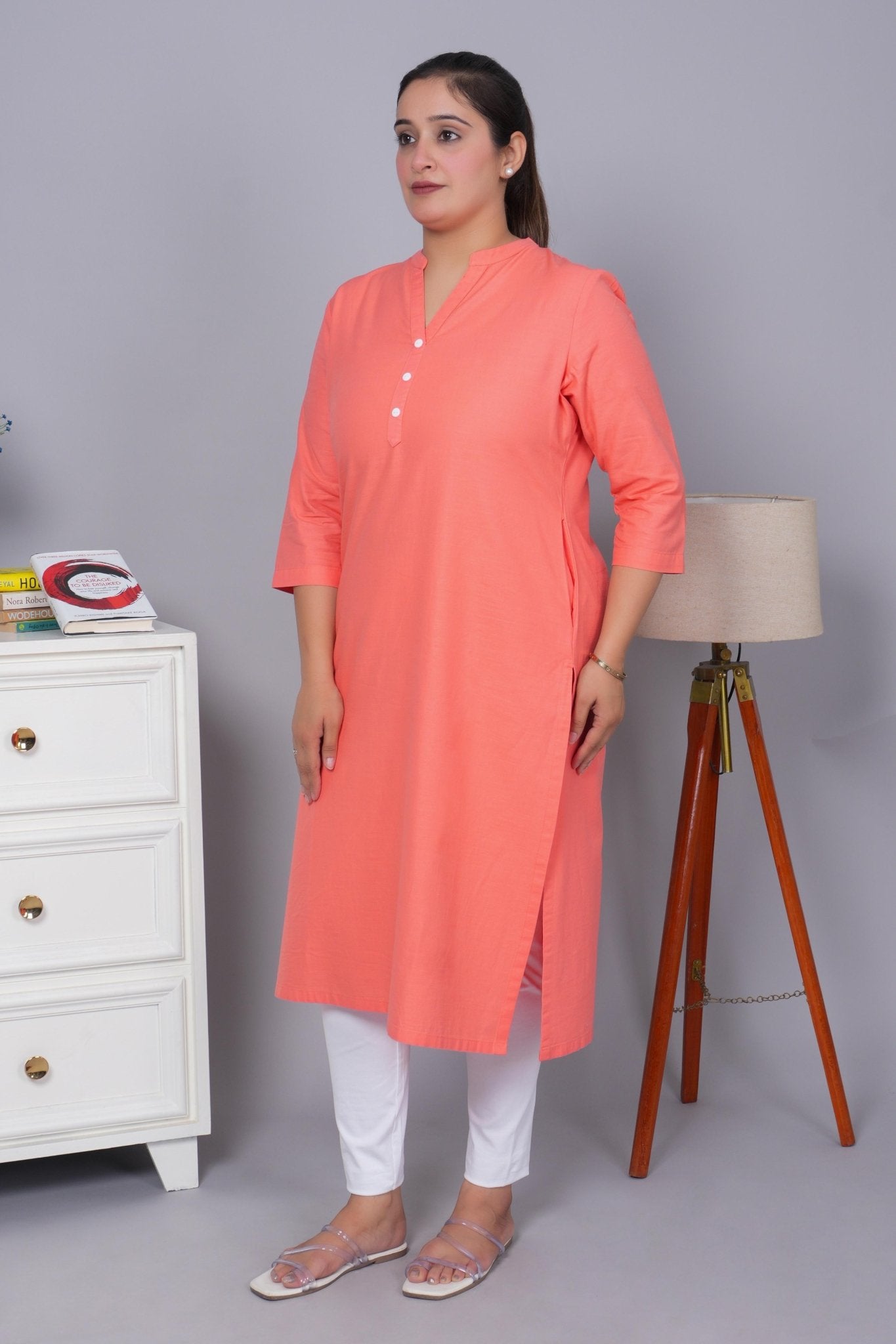 Gajri 100% Premium Cotton Long Kurta - Long kurta