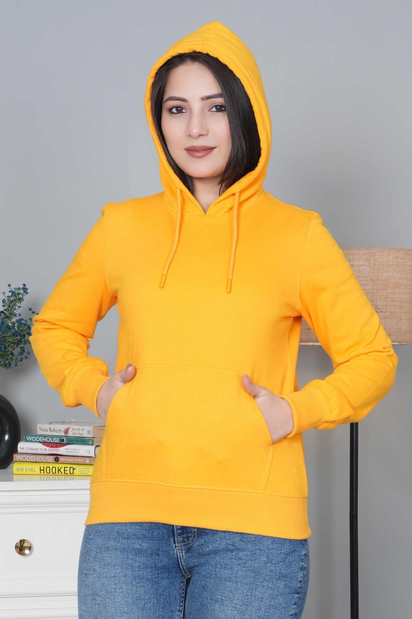 Gold winter warm hoodies without zip with ultimate comfort - Winter hoodies