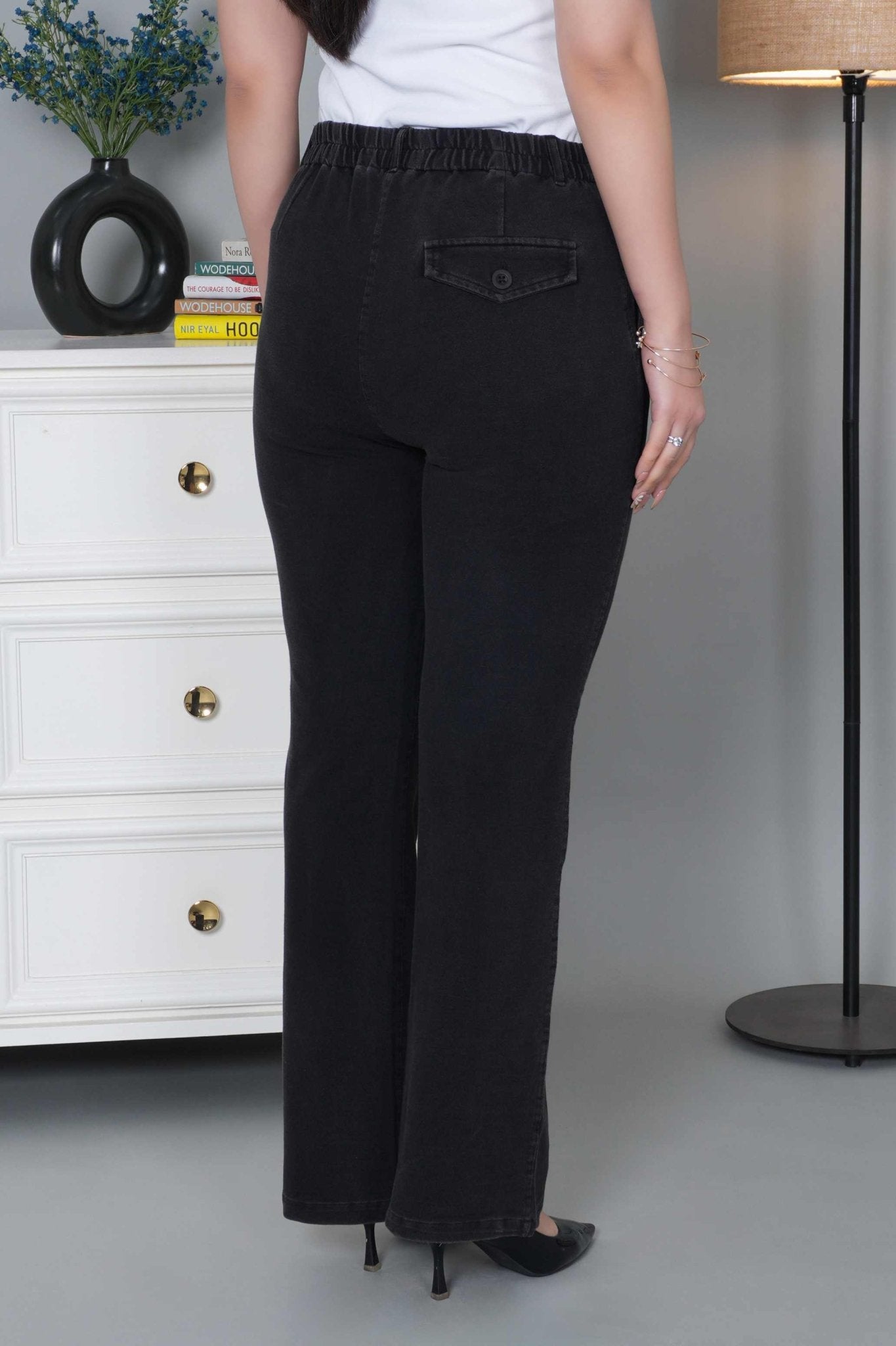 Grey denim bootcut flare pant - Denim bootcut flare pants