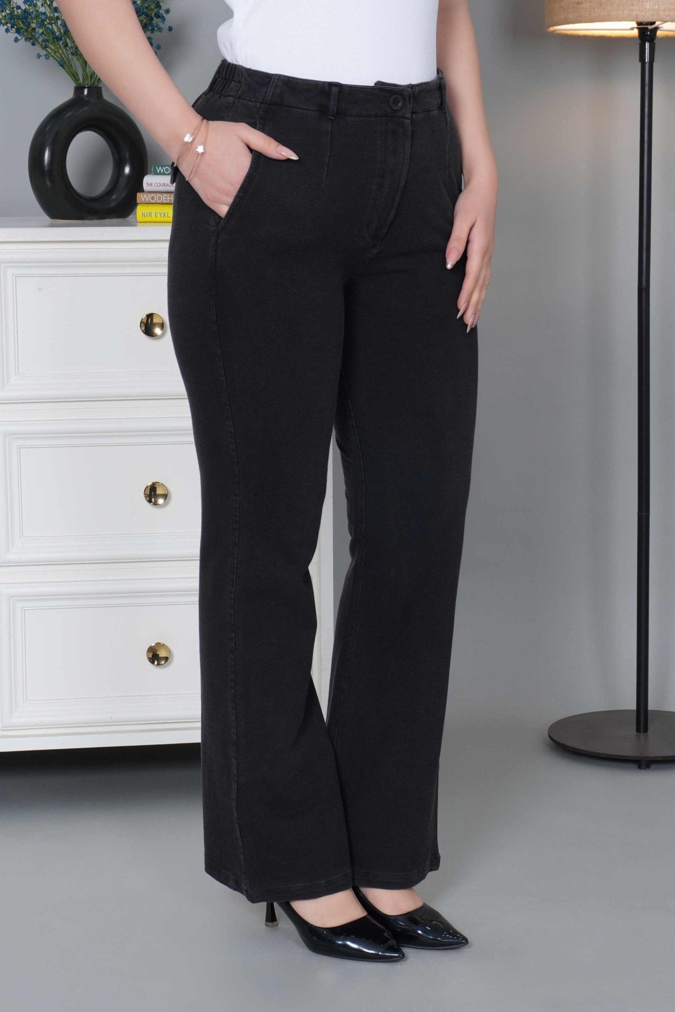 Grey denim bootcut flare pant - Denim bootcut flare pants